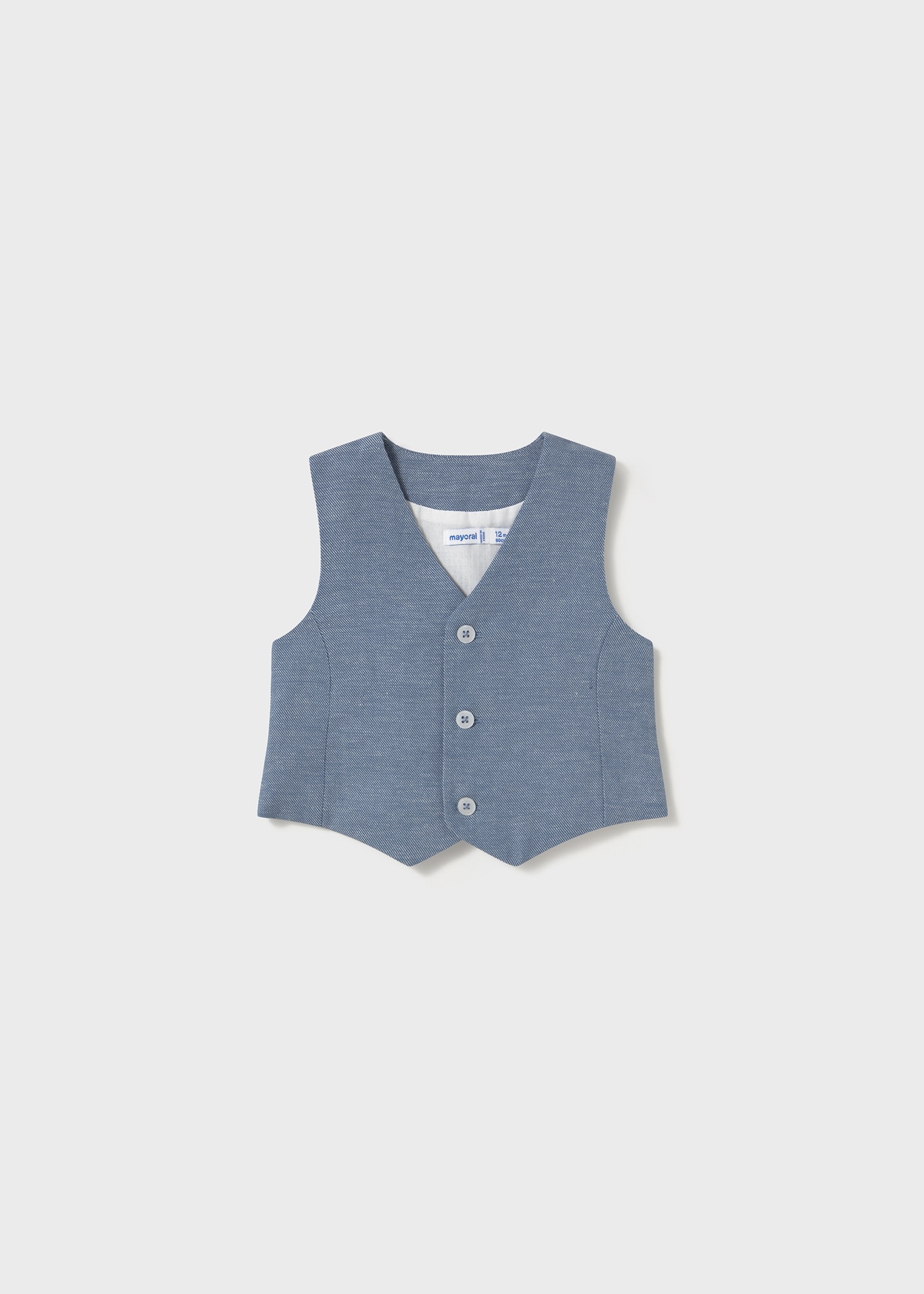 Baby formal linen waistcoat