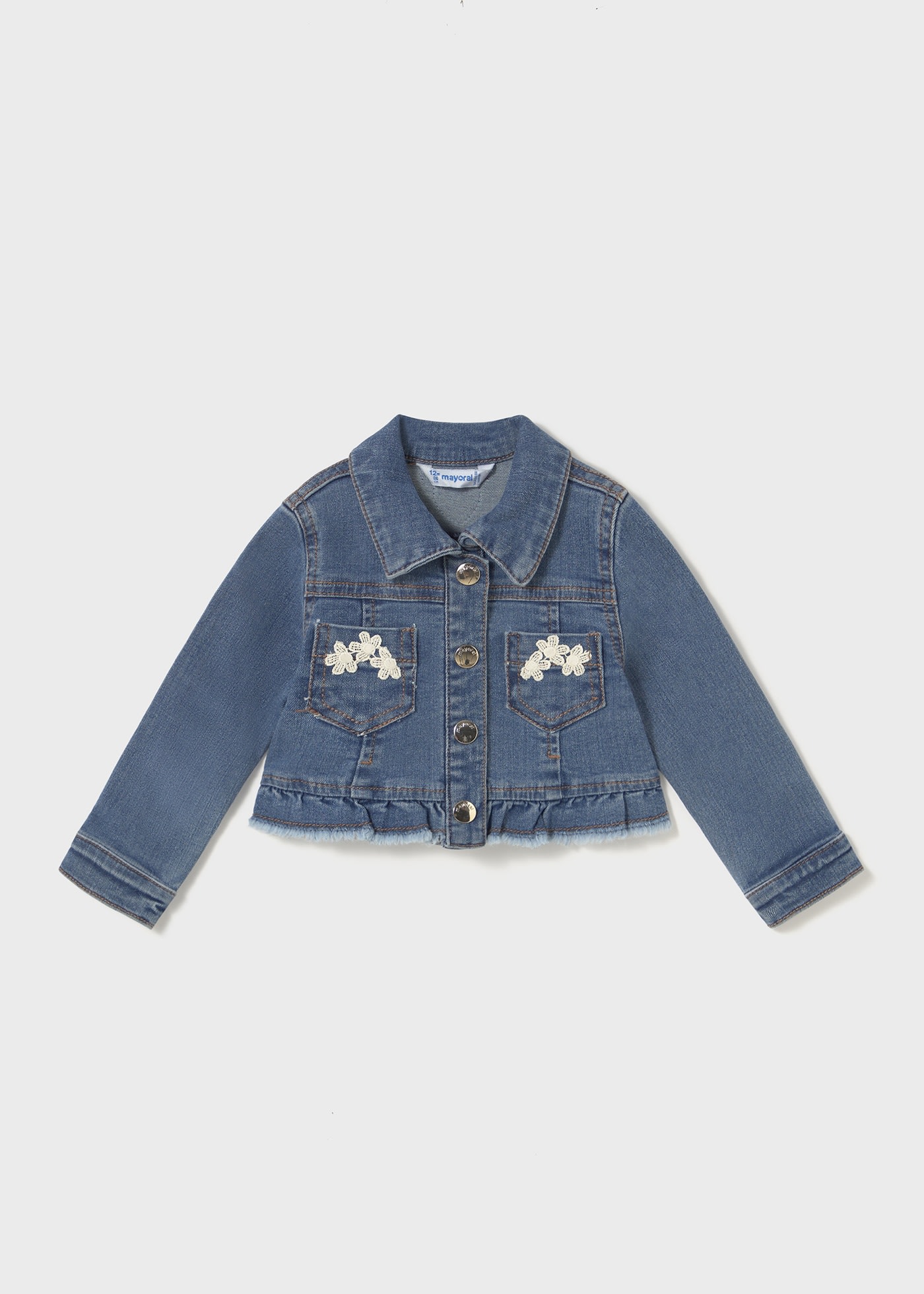 Baby ruffle denim jacket