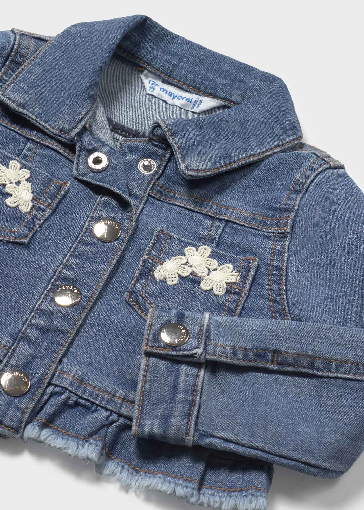 Baby ruffle denim jacket