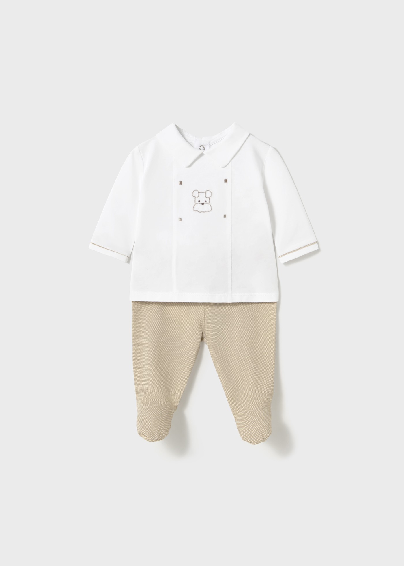 Completo ghettina e magllietta colletto neonato
