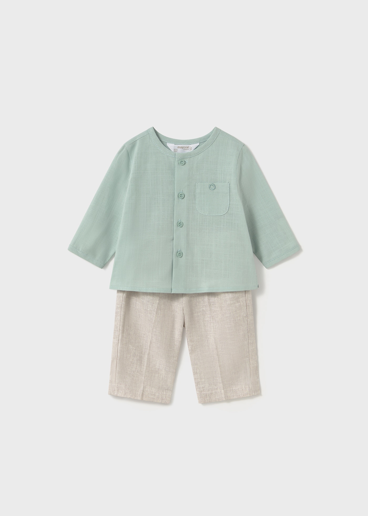 Completo pantalone e camicia neonato