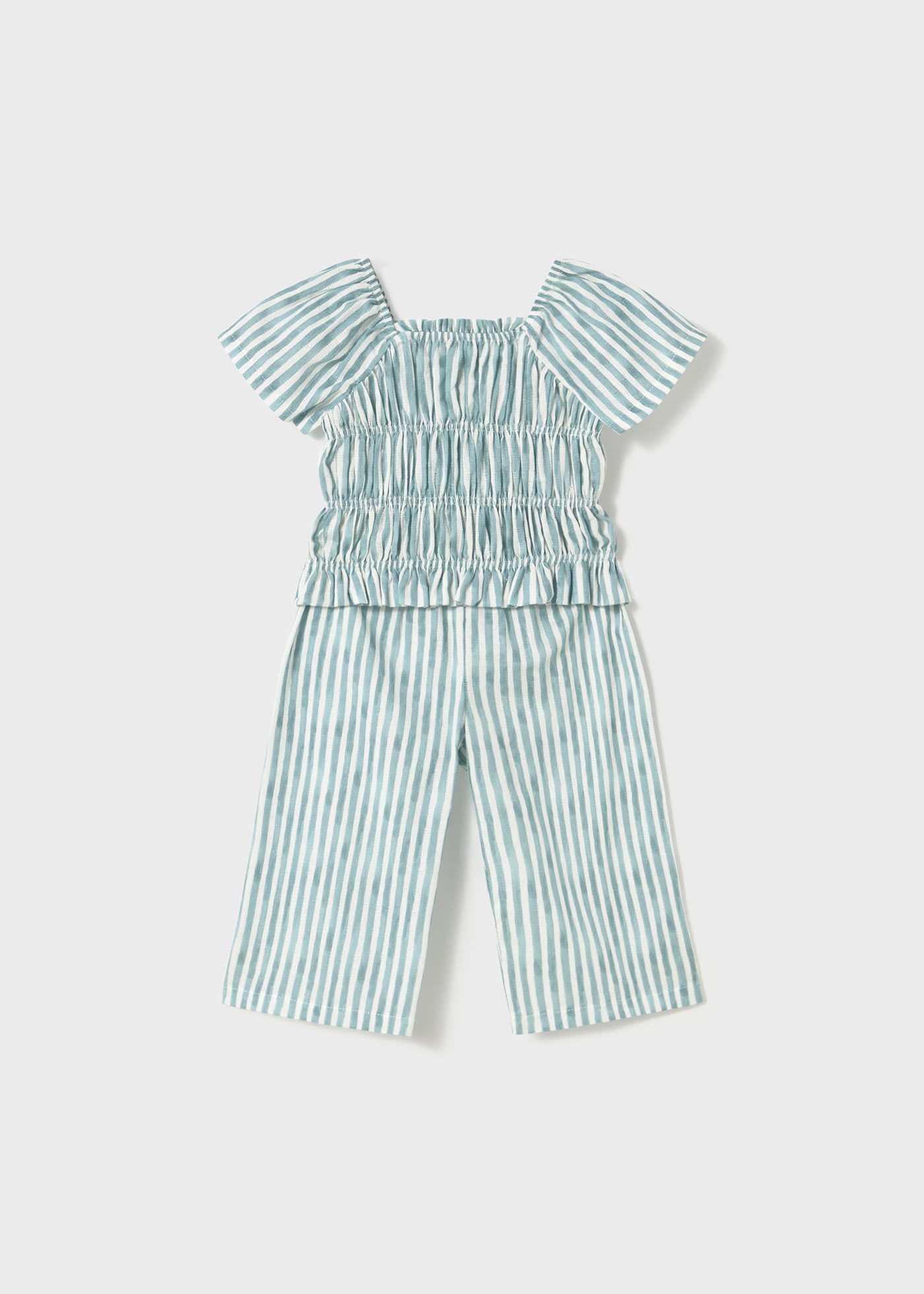 Ensemble pantalon et top nid d'abeille bébé