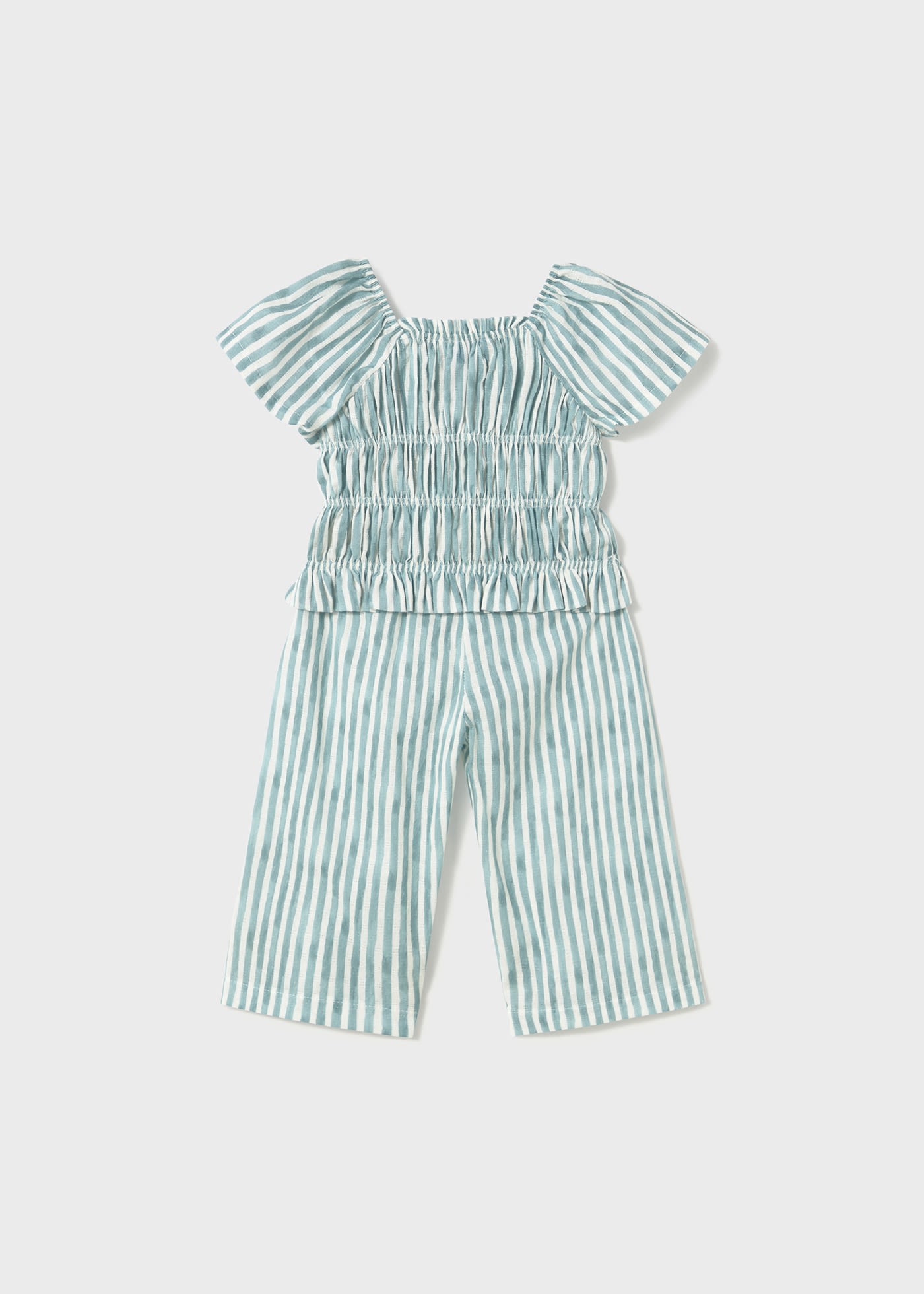 Ensemble pantalon et top nid d'abeille bébé