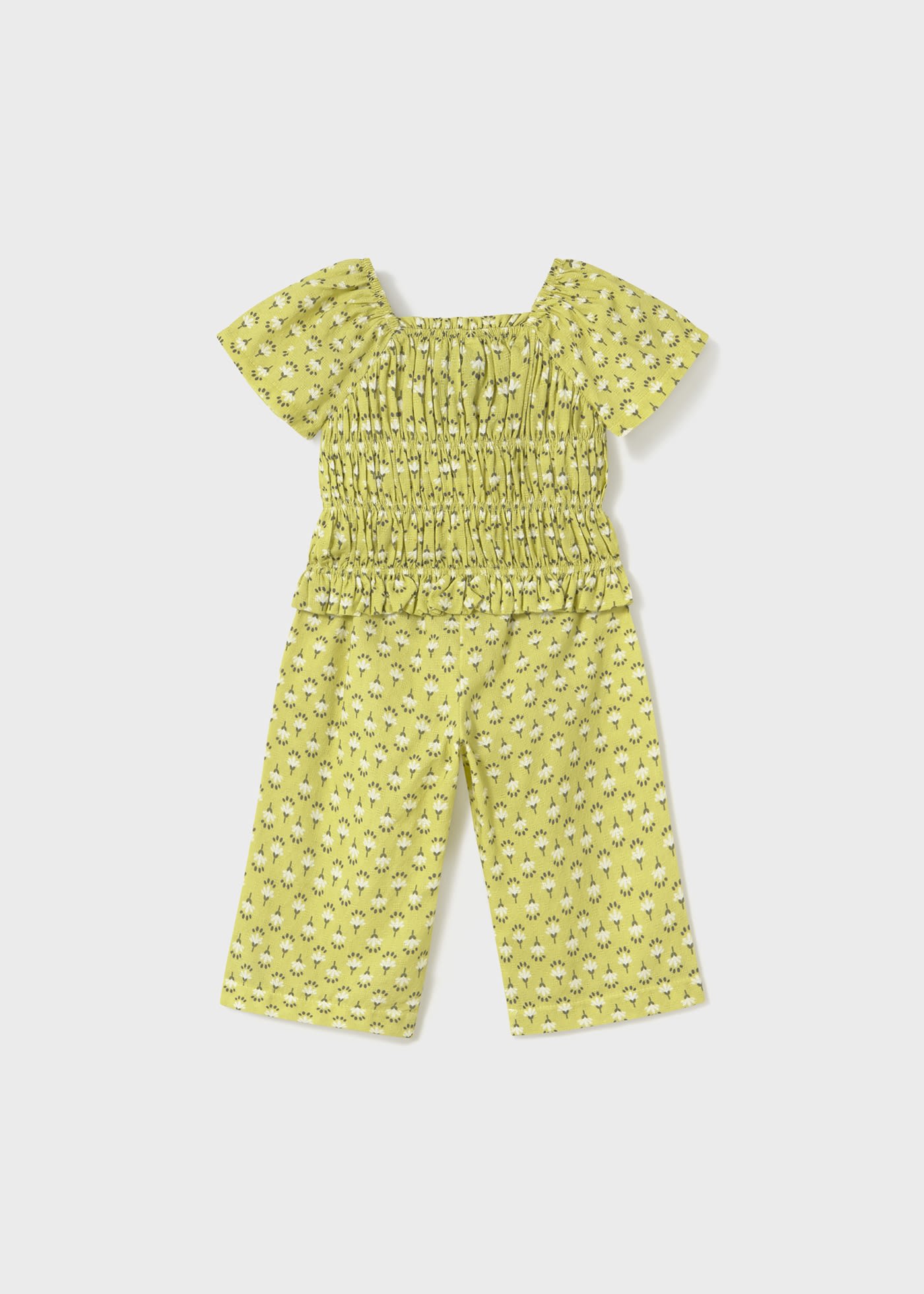 Ensemble pantalon et top nid d'abeille bébé