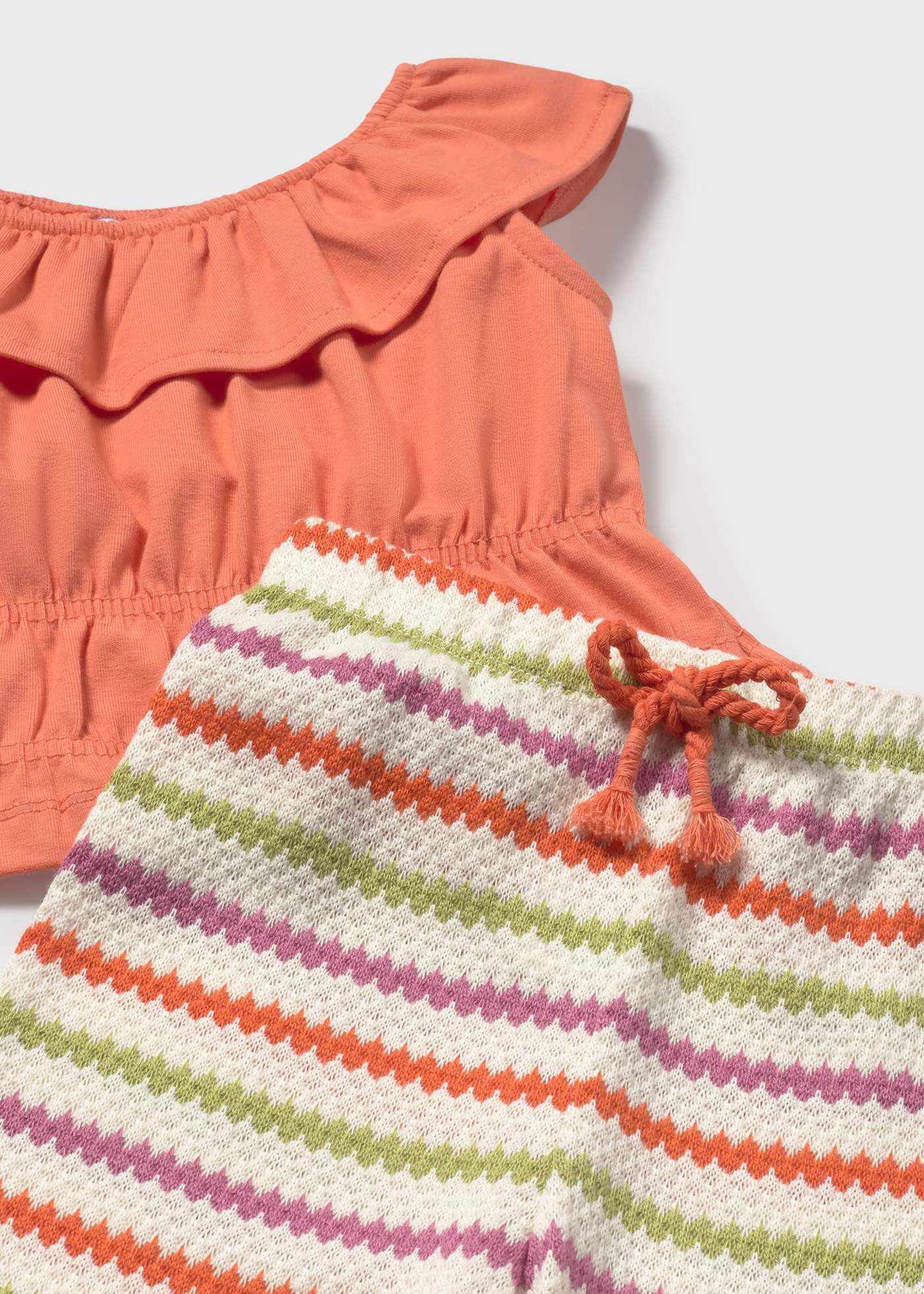Conjunto calças crochê e top bebé
