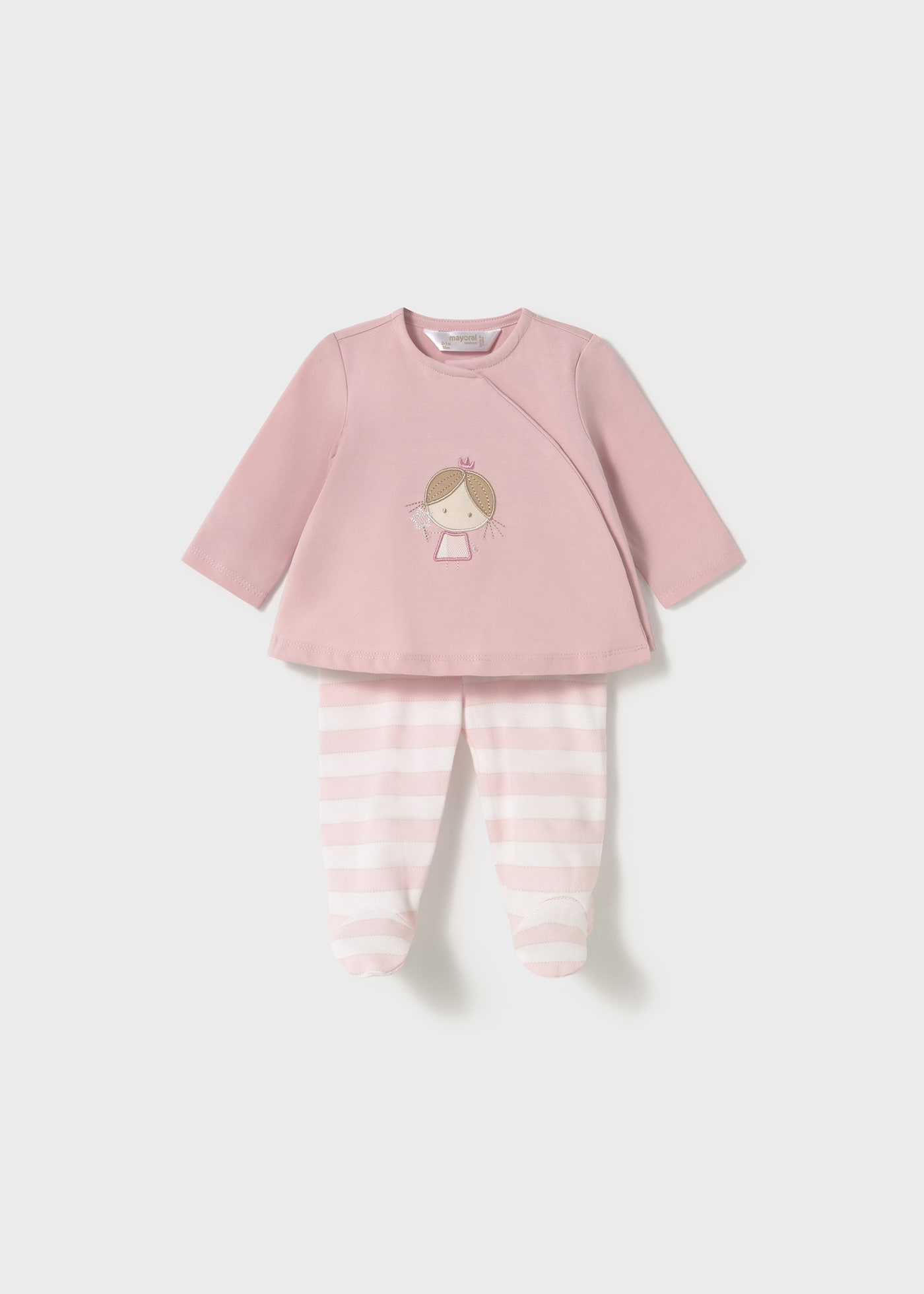 Completo ghettina e maglietta manica lunga stampata neonata