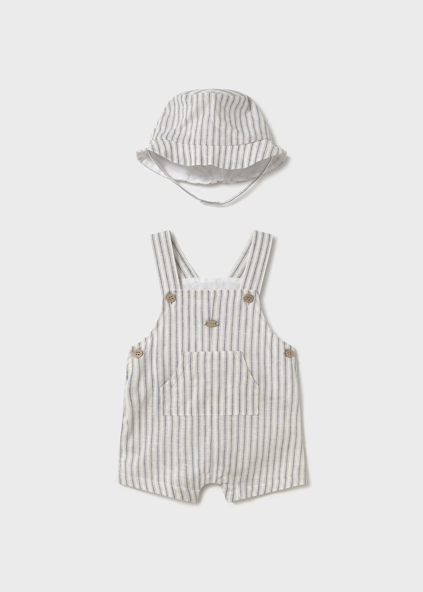 Peto corto estampado con gorro recién nacido