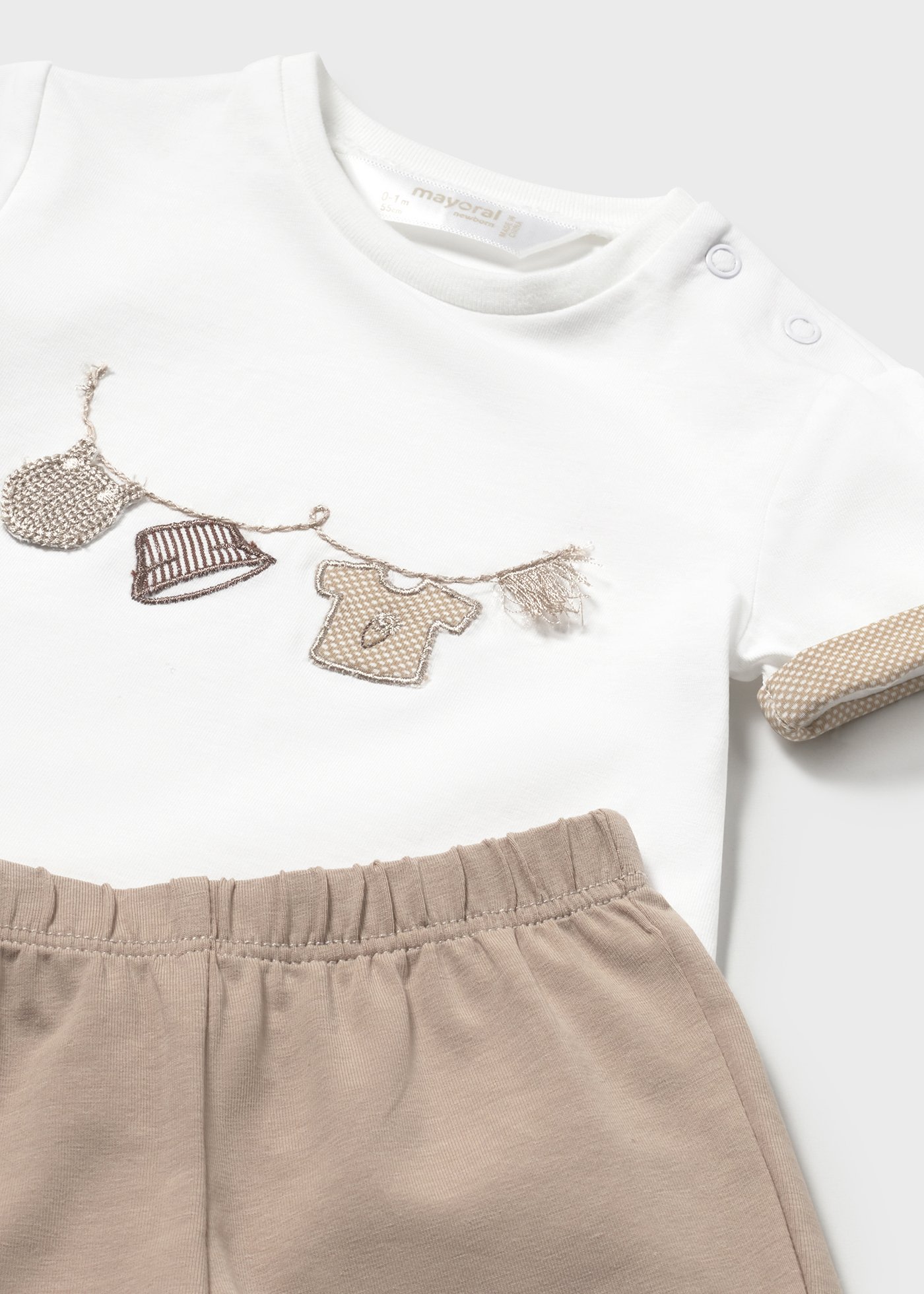 Completo 4 pezzi pantaloncino neonato