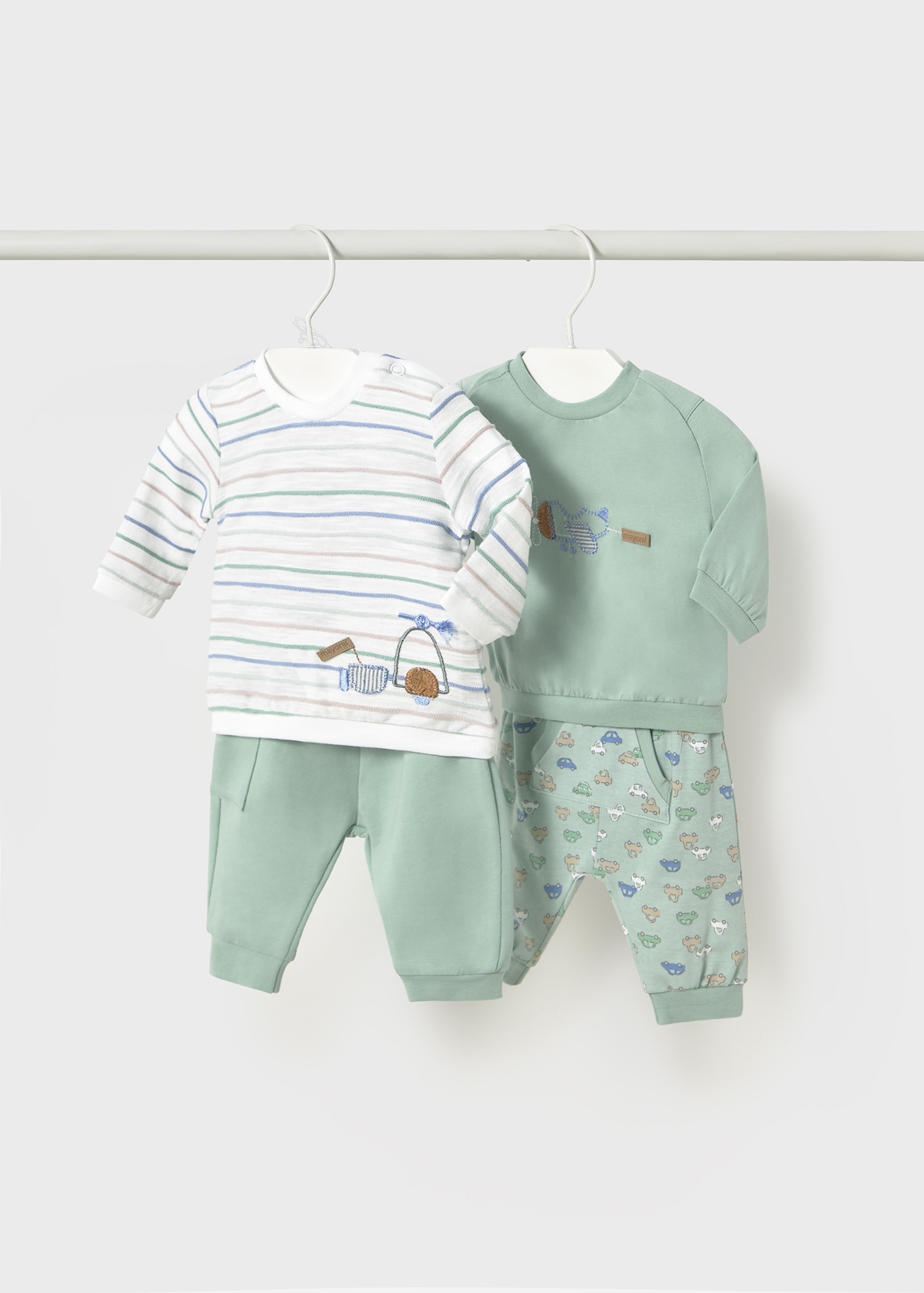 Completo 4 pezzi pantalone neonato