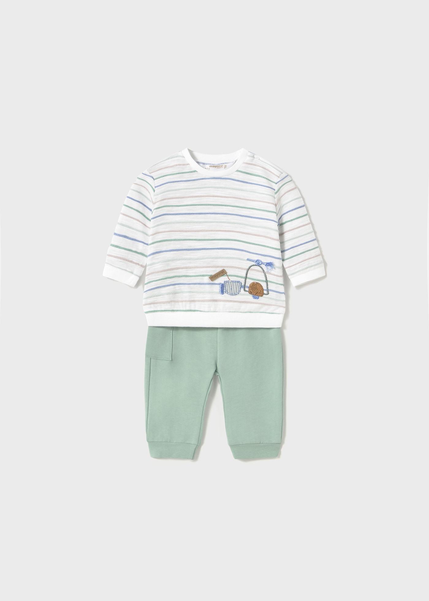 Completo 4 pezzi pantalone neonato