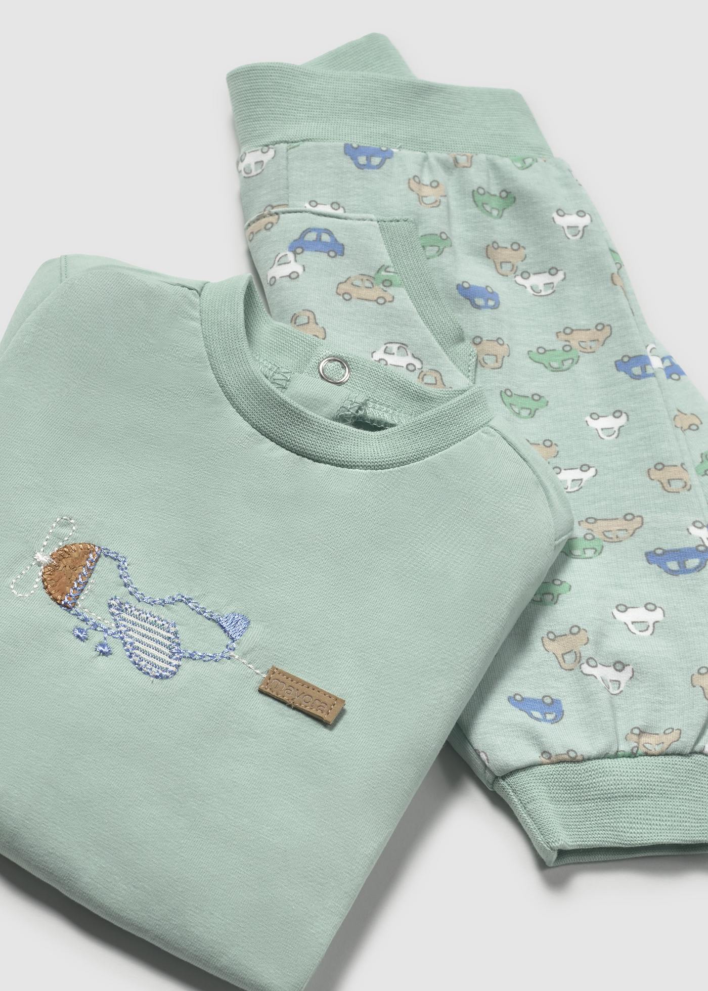 Completo 4 pezzi pantalone neonato