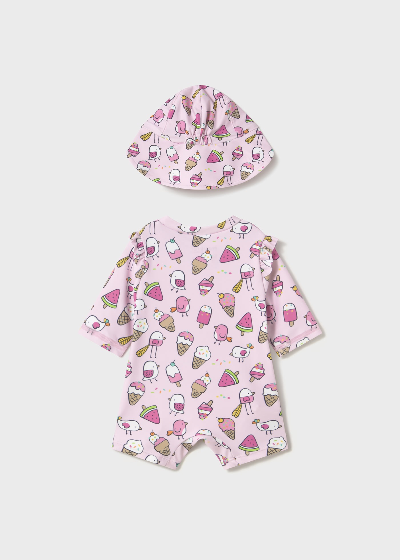 Set baie cu palarie si protectie solara nou-nascut