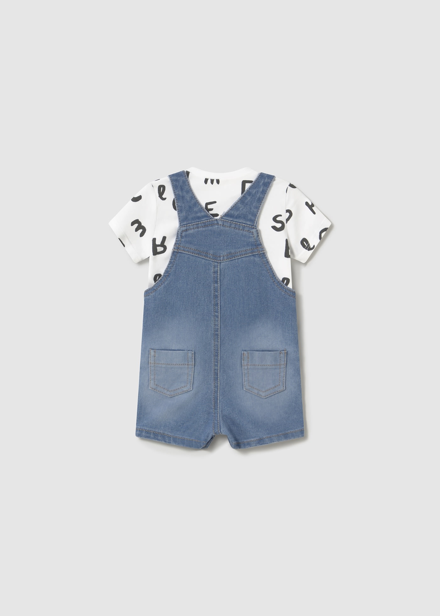 Set salopeta si tricou nou-nascut