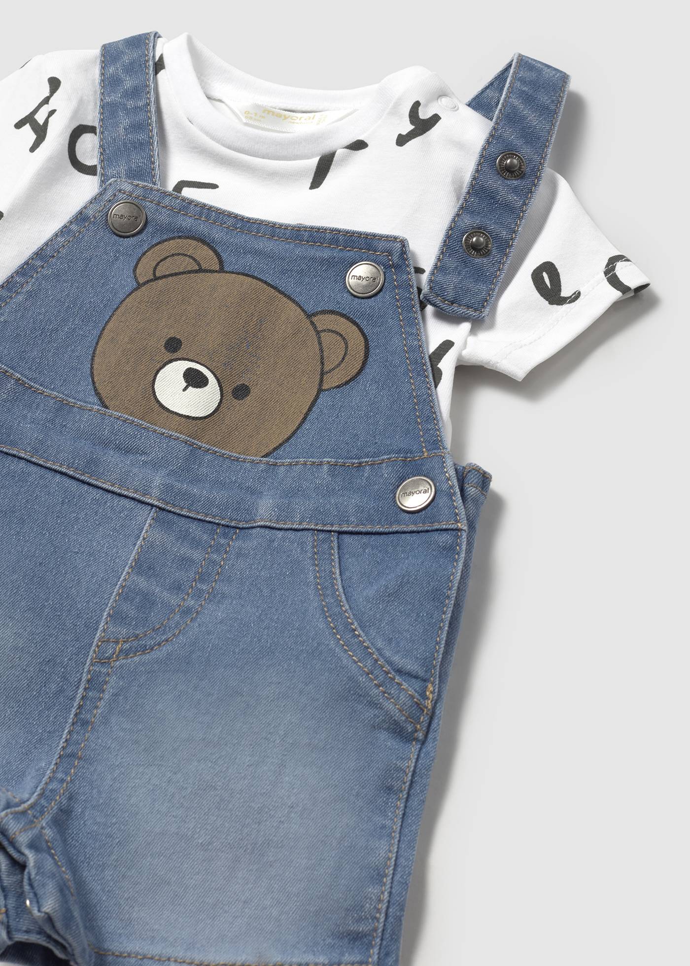 Set salopeta si tricou nou-nascut