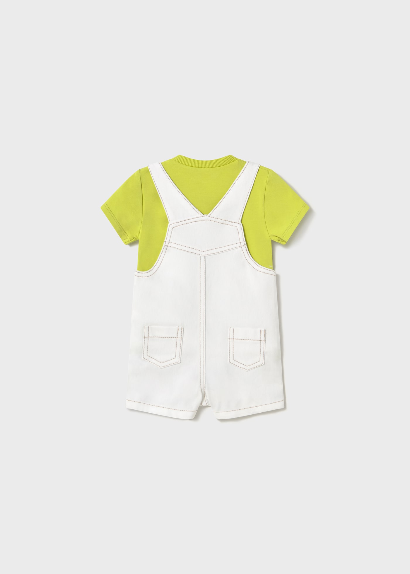 Completo salopette e maglietta neonato