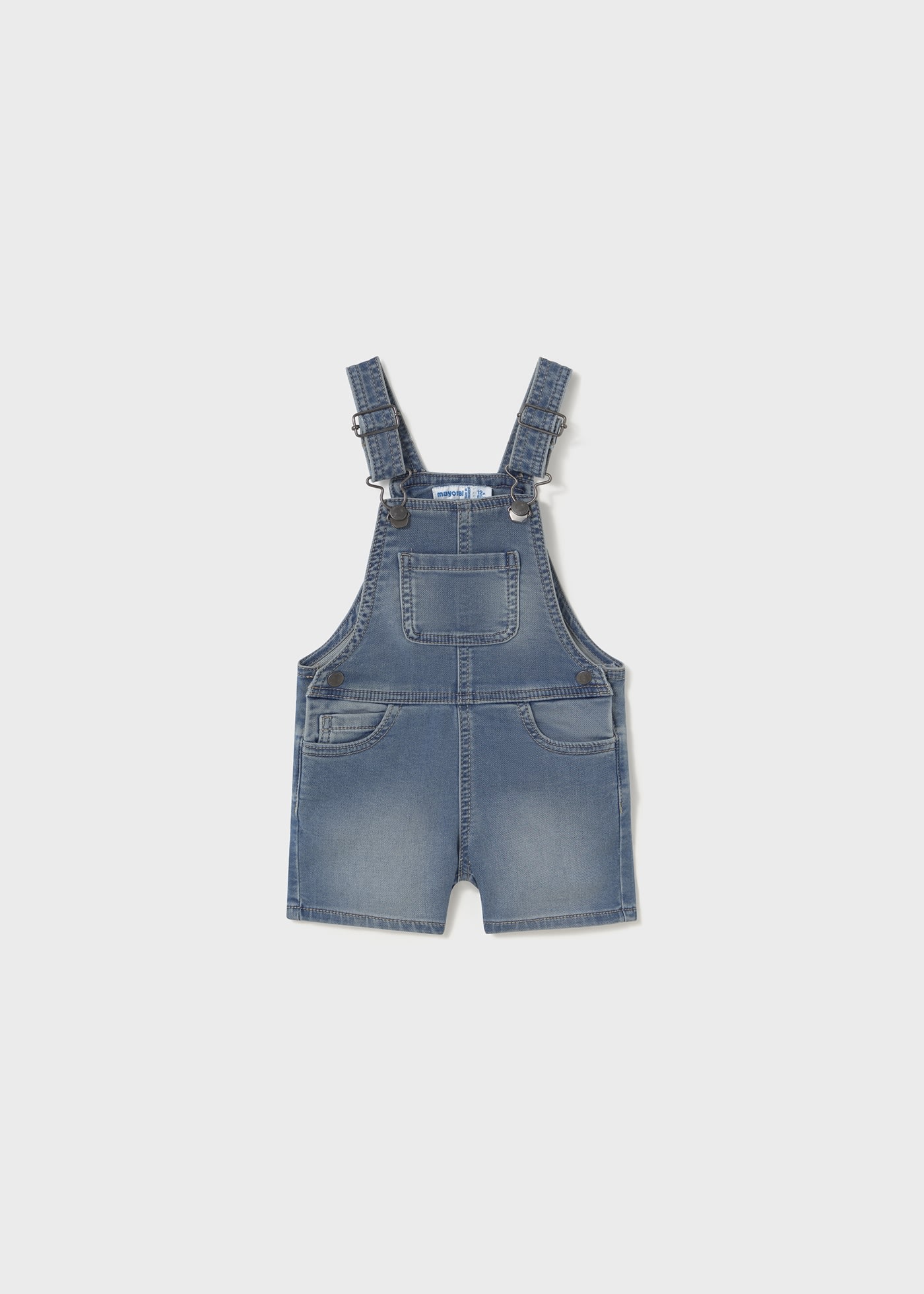 Salopette corta jeans neonato