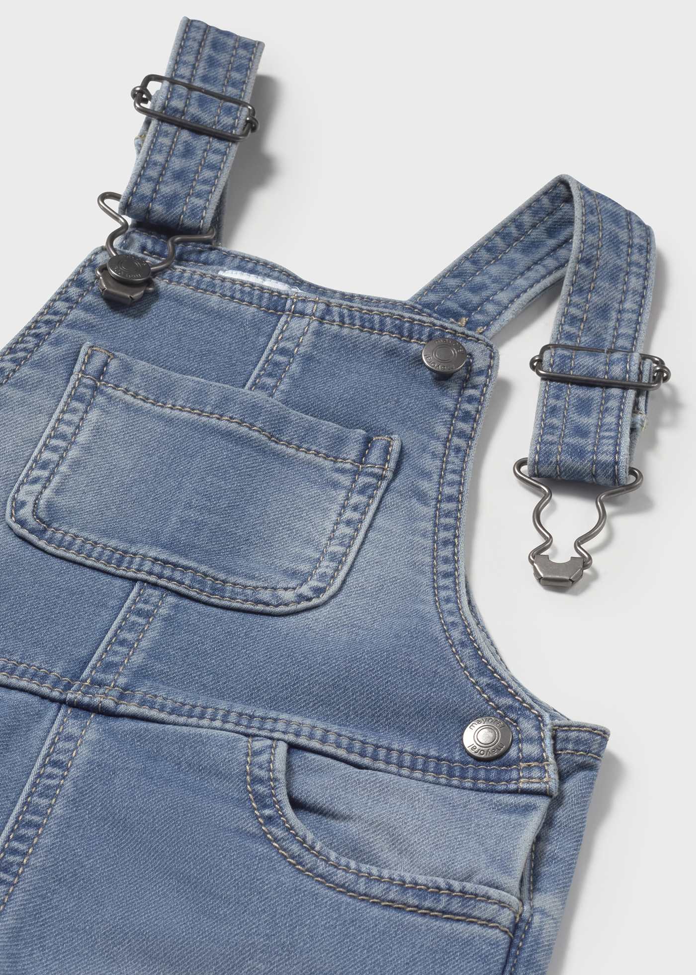 Salopette corta jeans neonato