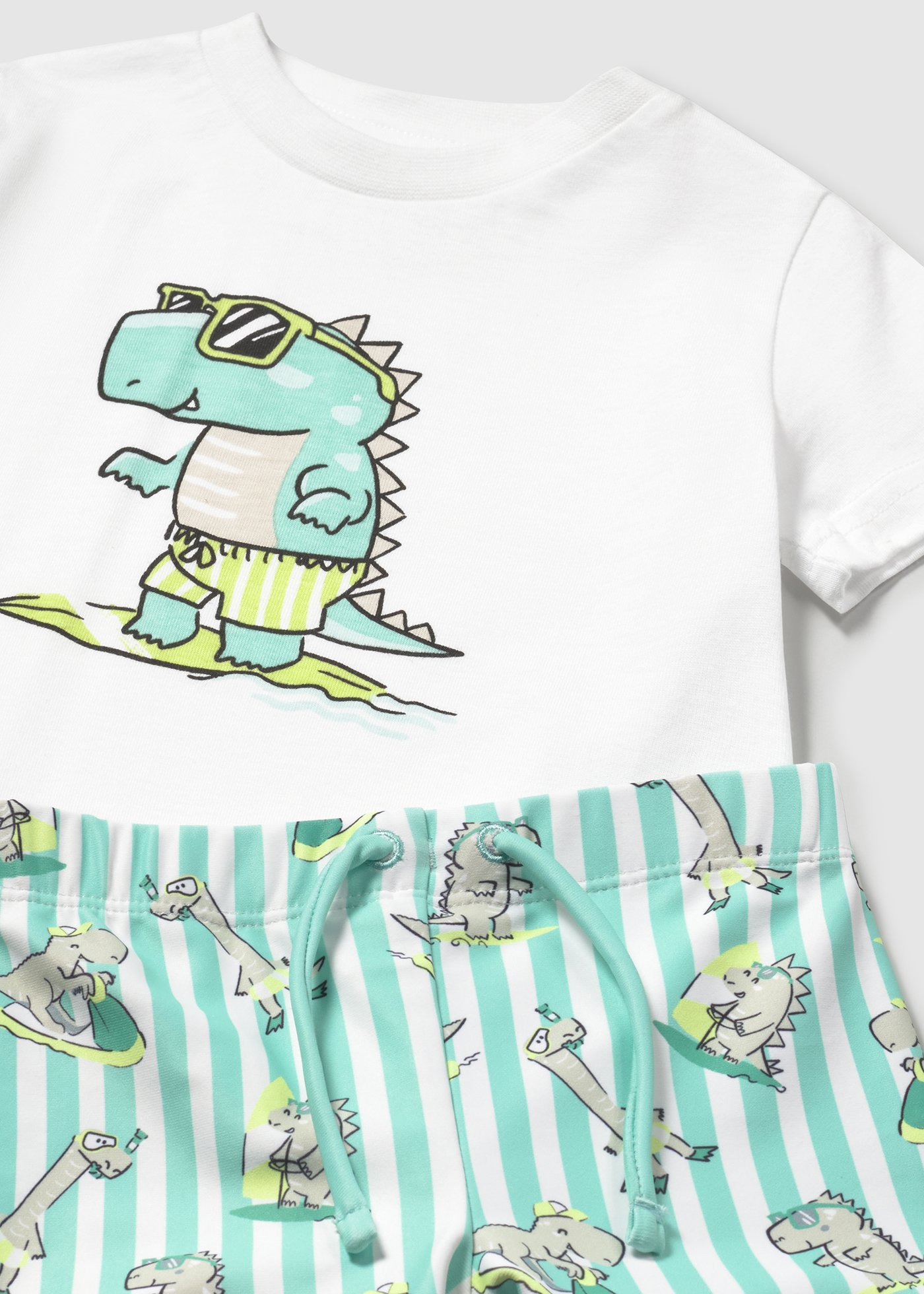 Baby Swim Trunks and T-Shirt with Sun Protection