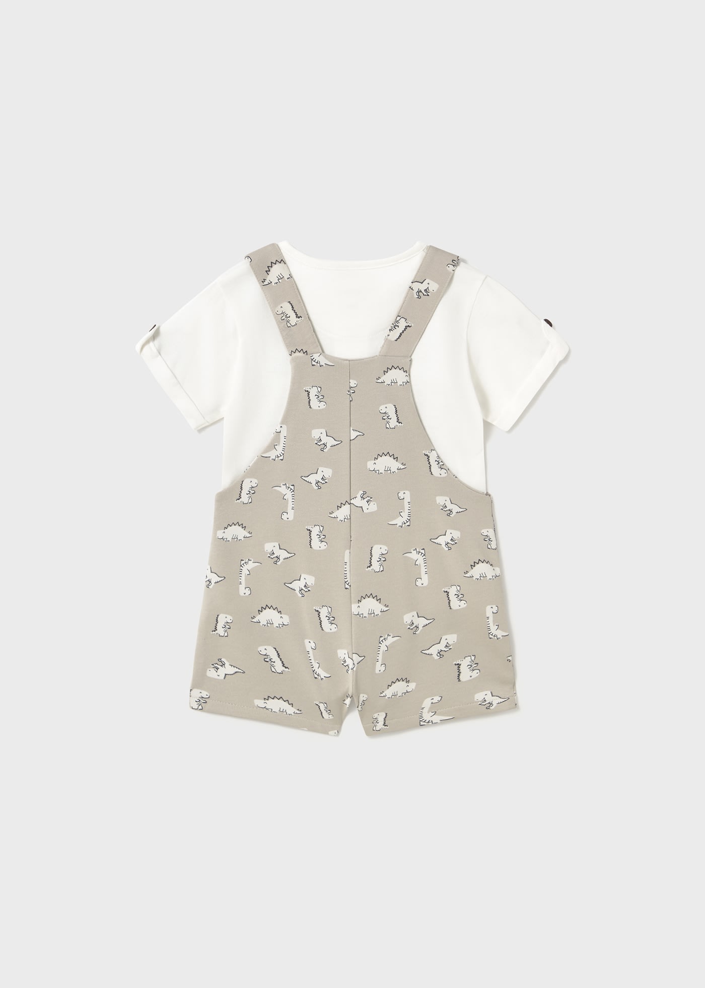 Baby Printed Dungarees and T-Shirt Set