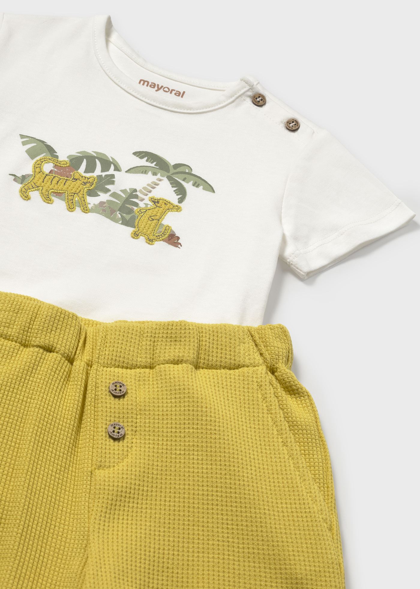 Ensemble bermuda et t-shirt jungle bébé