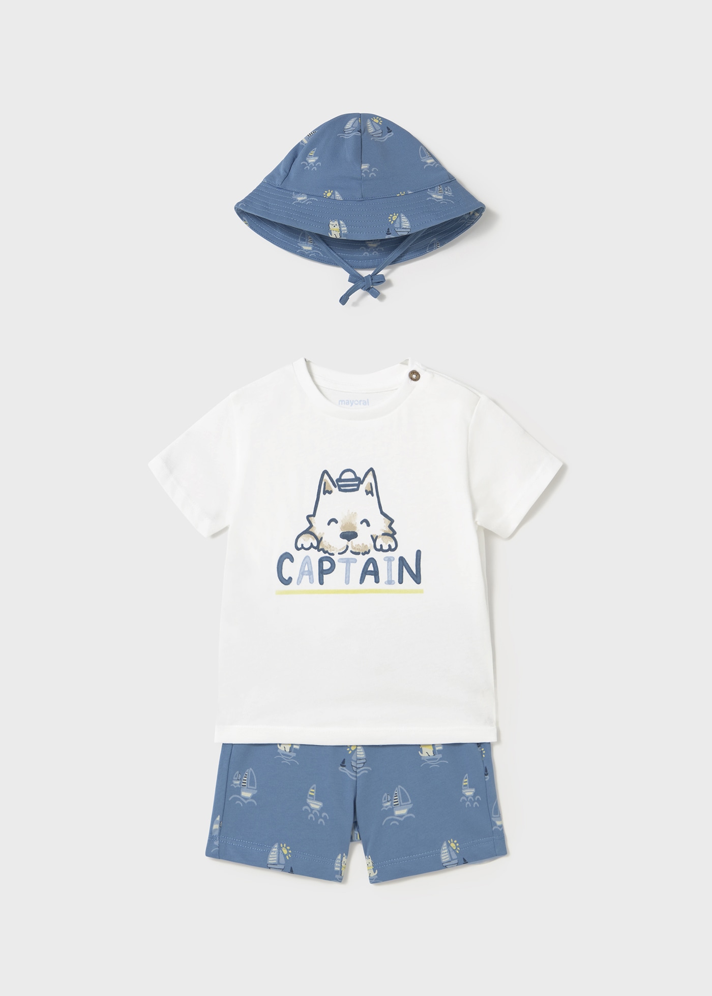 Baby 3-Piece Set with Printed Hat