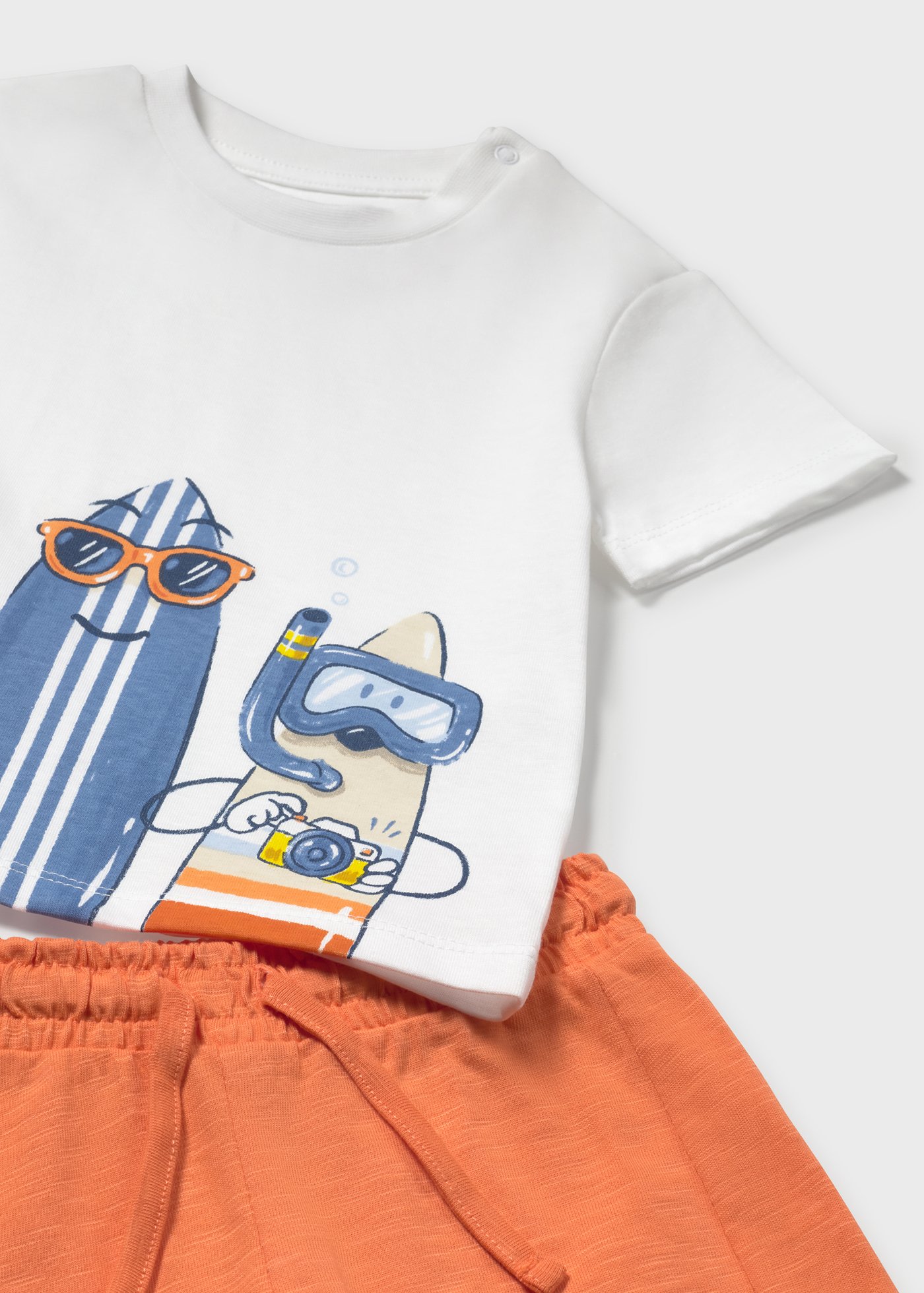 Conjunto bermuda y camiseta surf bebé