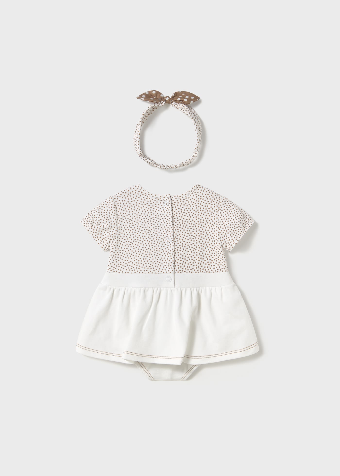 Newborn Simulated Dungaree Romper with Headband