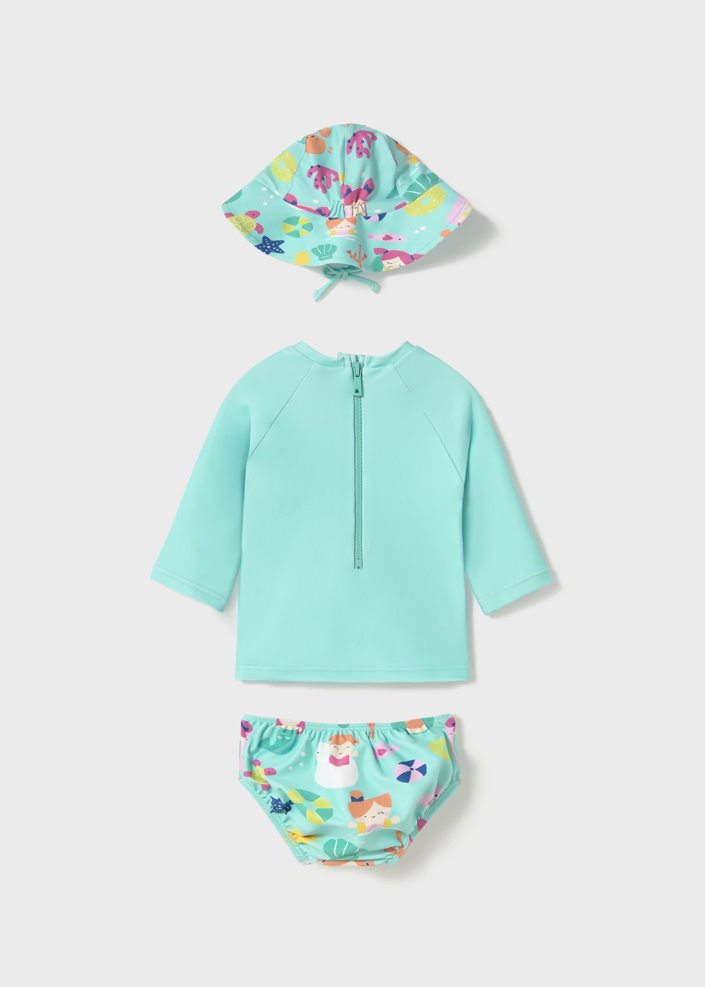 Set 3 piese de baie cu protectie solara nou-nascut