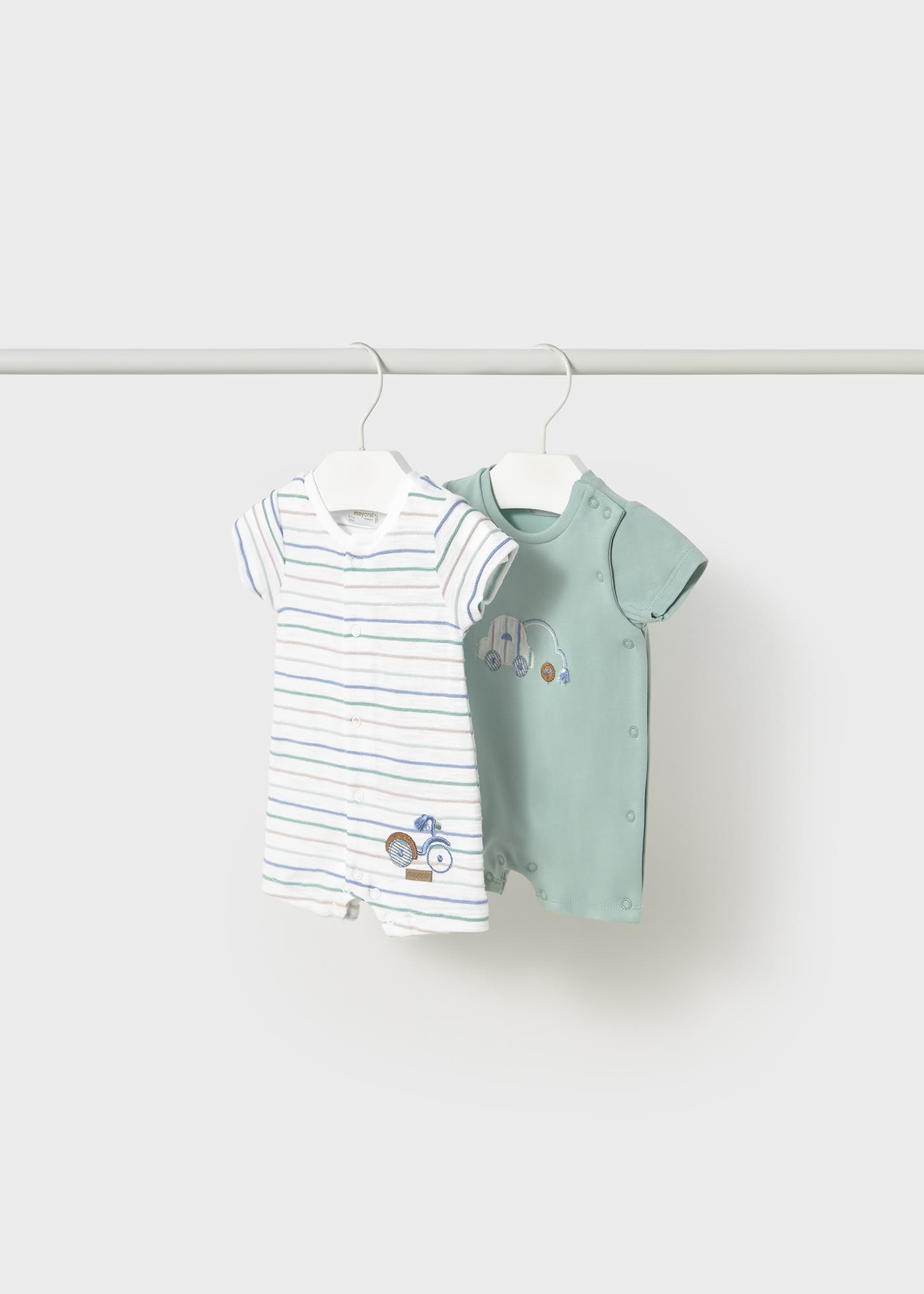 Set 2 pijamale scurte nou-nascut