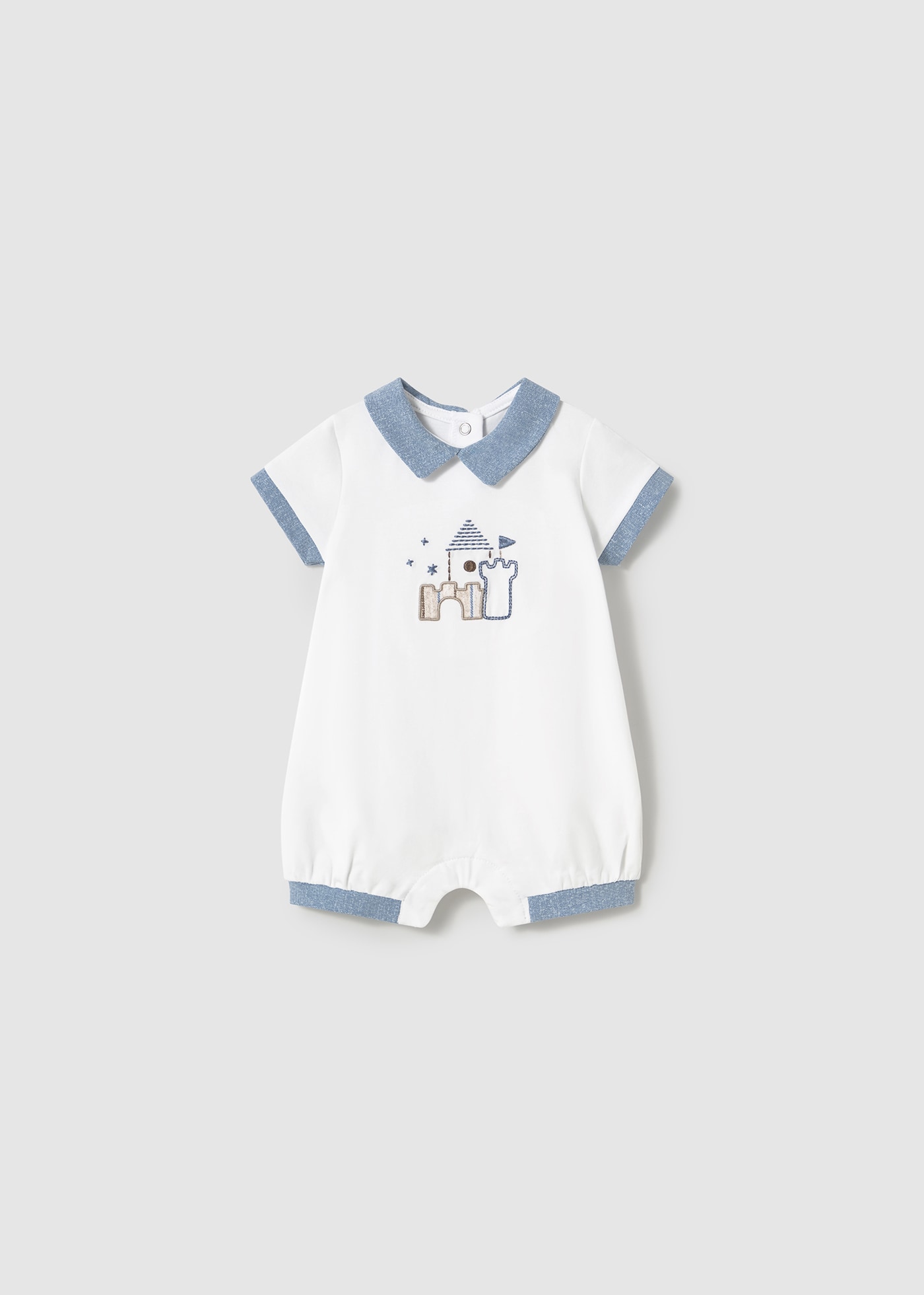 Newborn boy castle romper