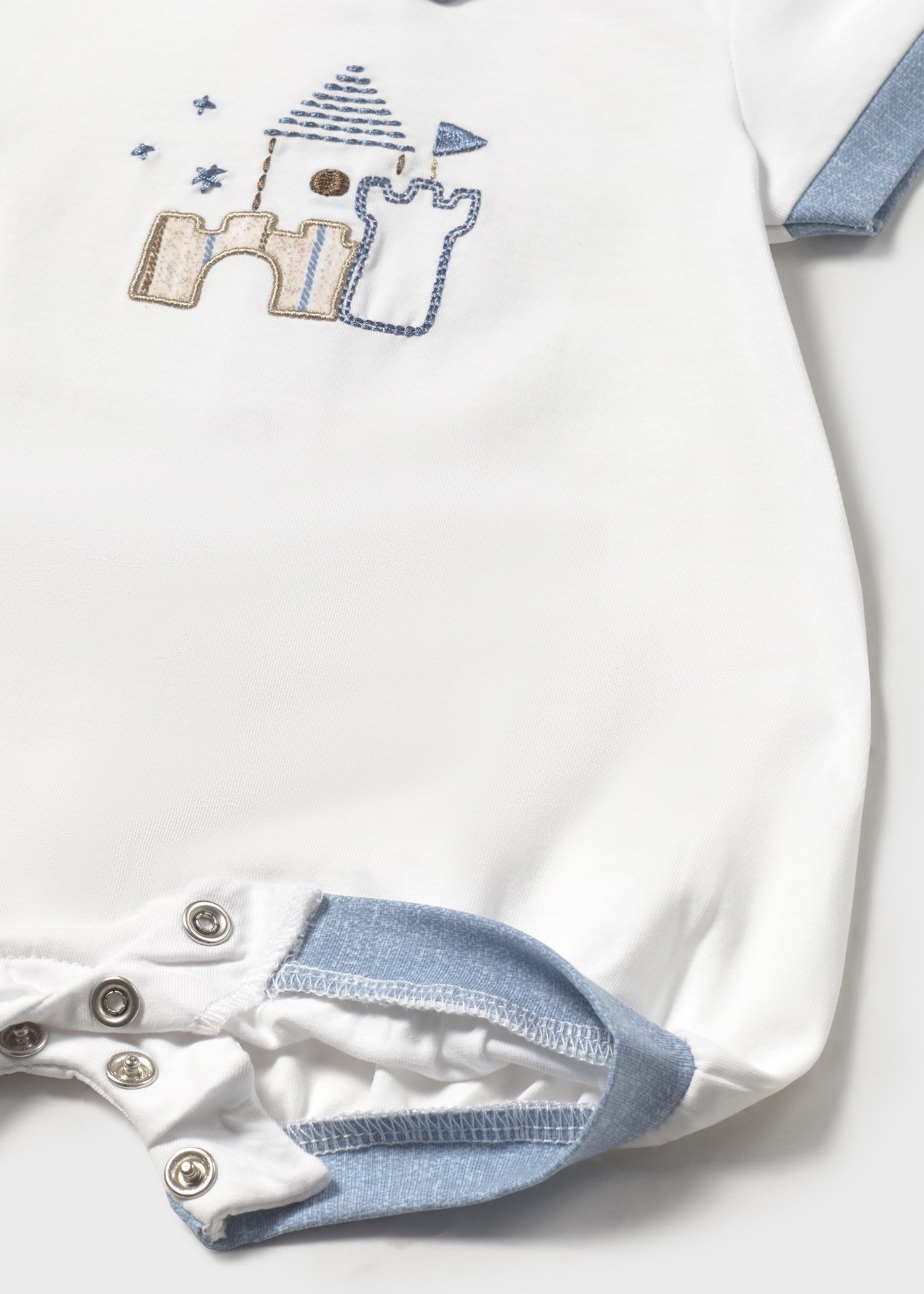 Newborn boy castle romper