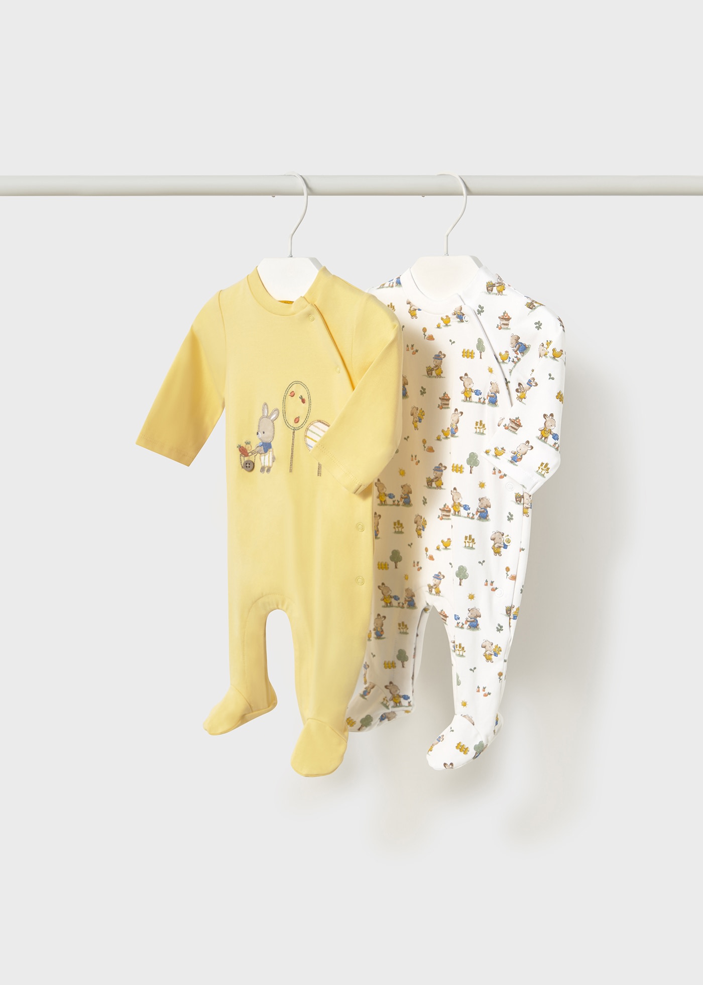 Set 2 pagliaccetti lunghi neonato