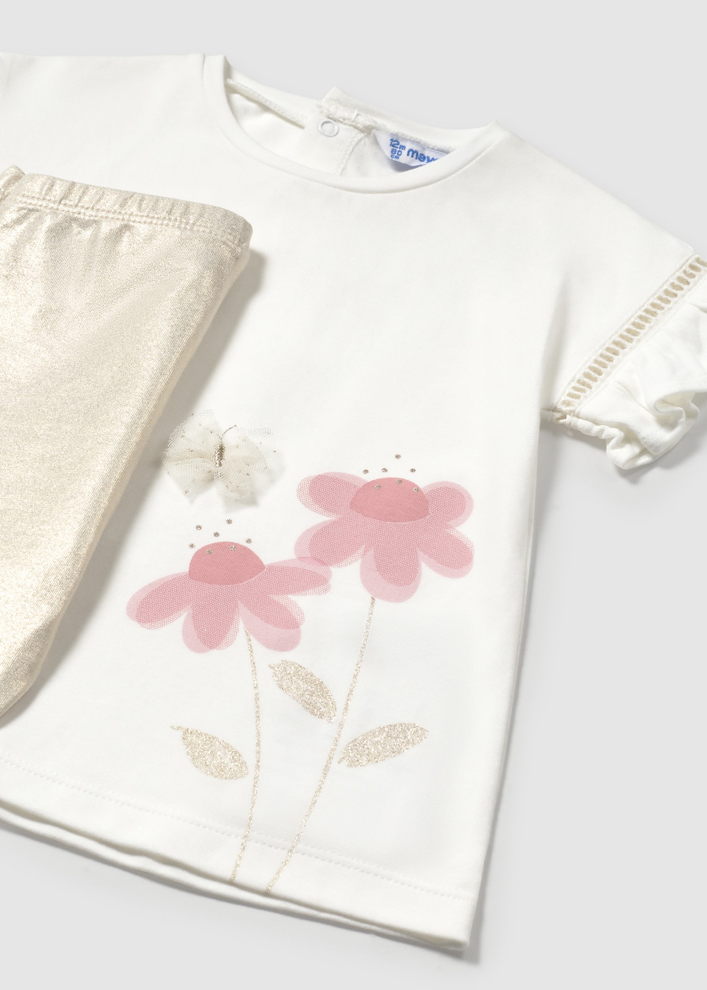 Baby Leggings and Tulle Applique T-Shirt Set