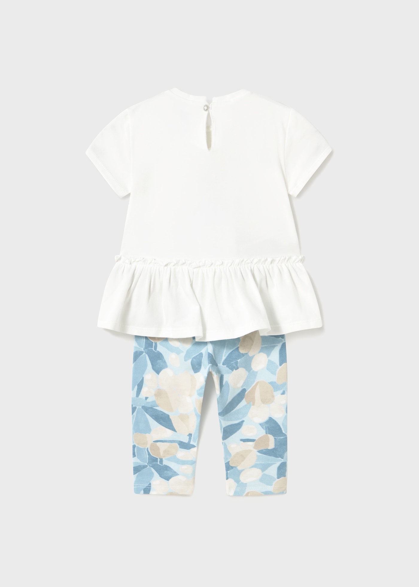 Set colanti  si tricou cu volane bebe