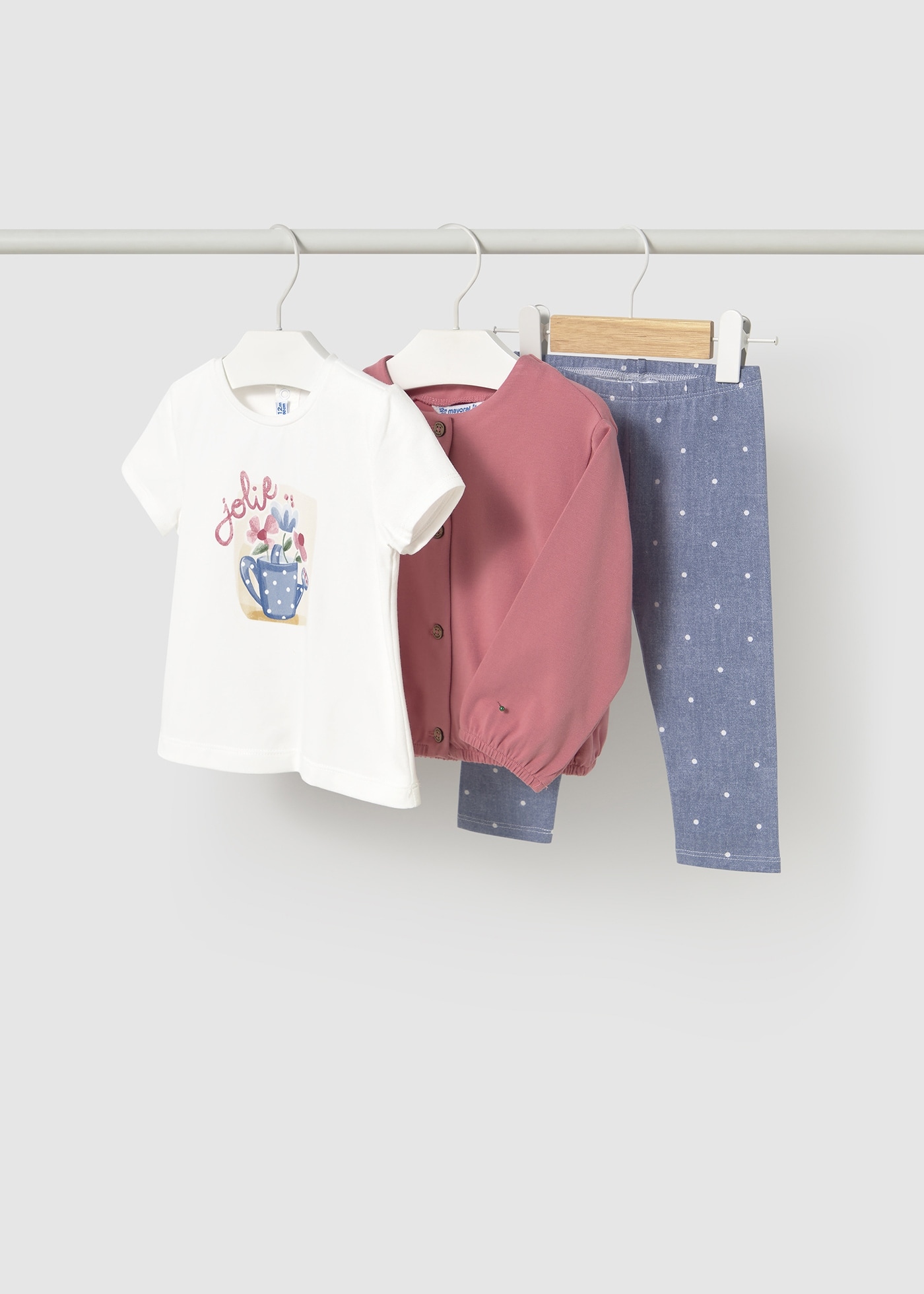 Conjunto 3 piezas con chamarra bebé