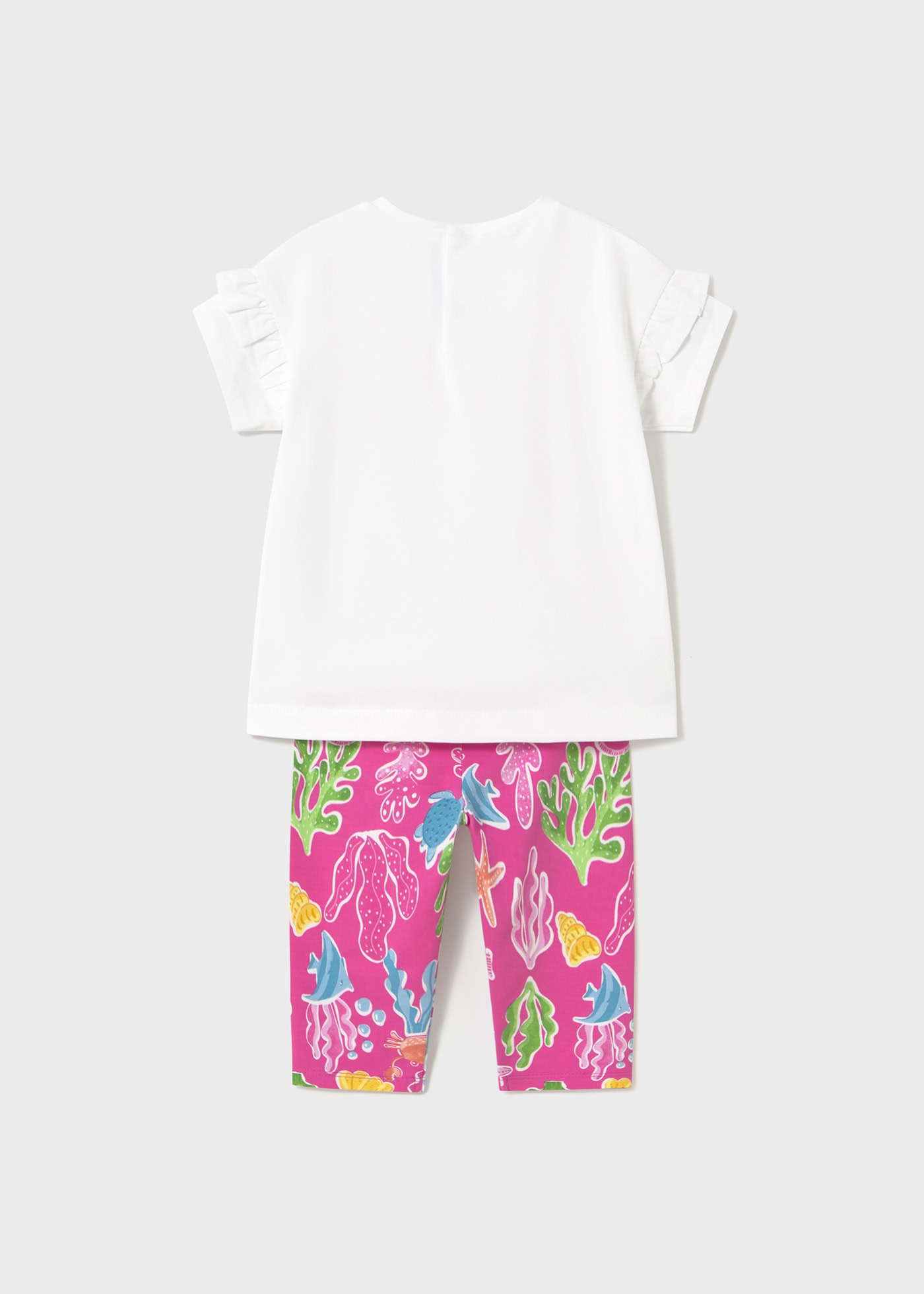 Completo leggings stampato e maglietta neonata