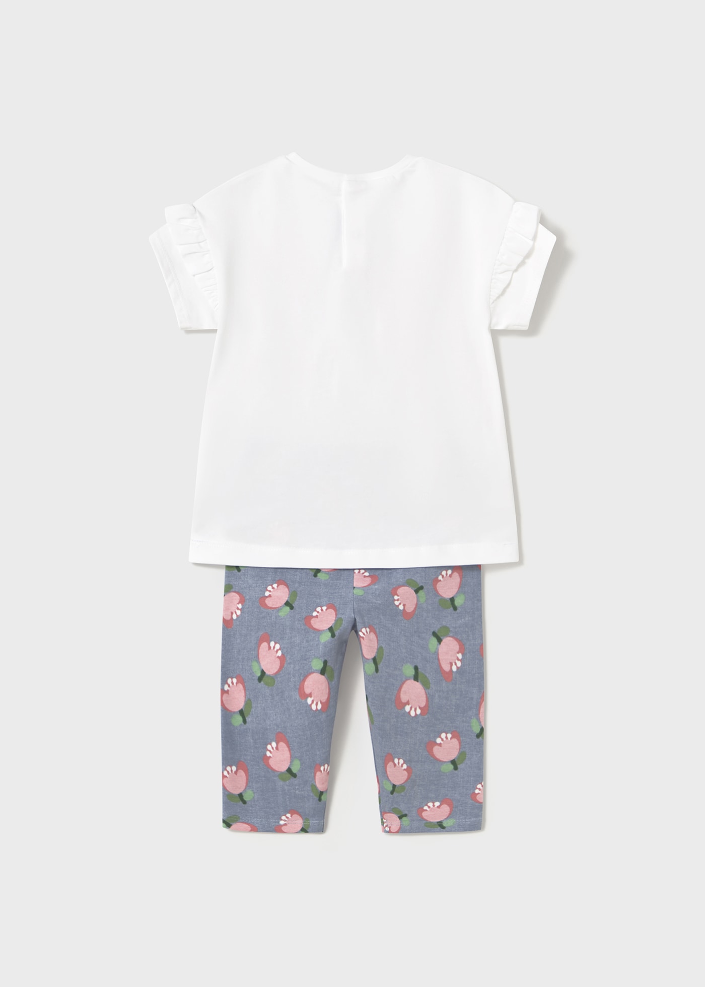 Conjunto leggings estampado e t-shirt bebé