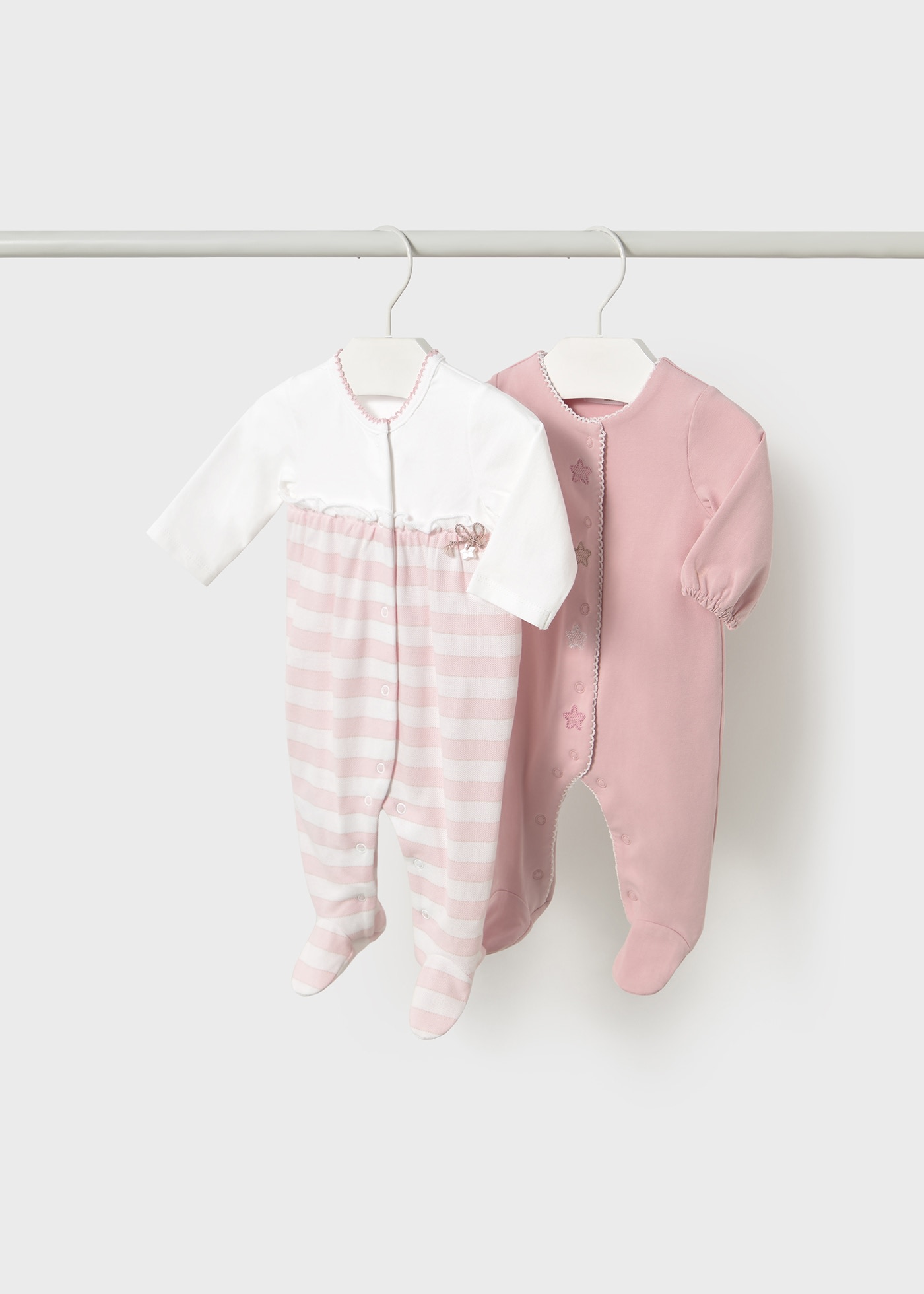 Set 2 pagliaccetti lunghi neonata