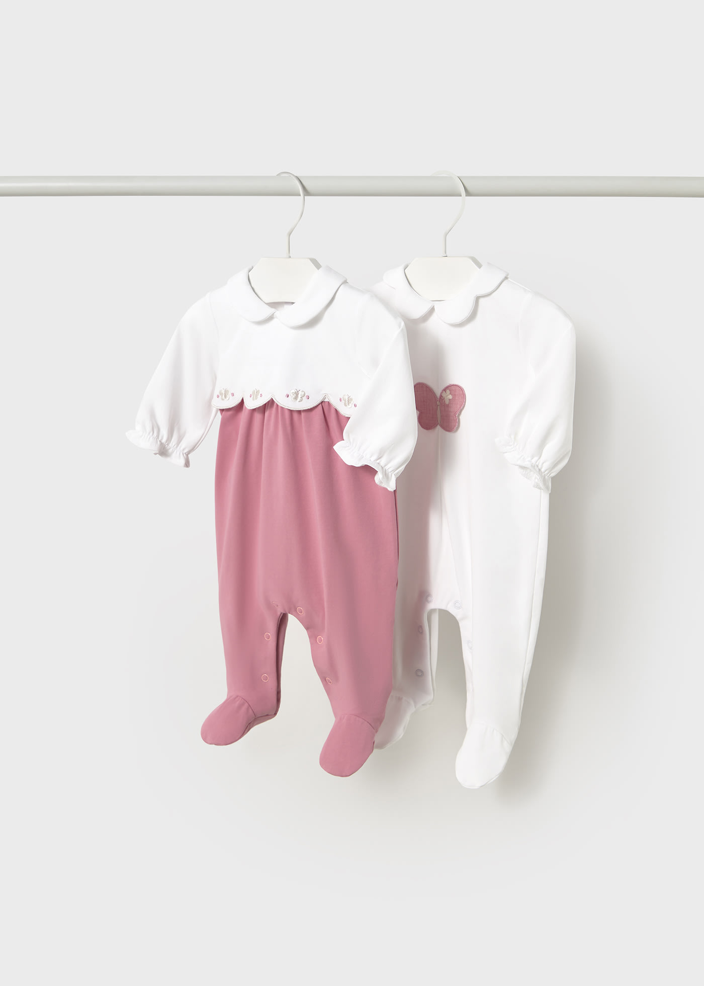 Set 2 pagliaccetti lunghi neonata