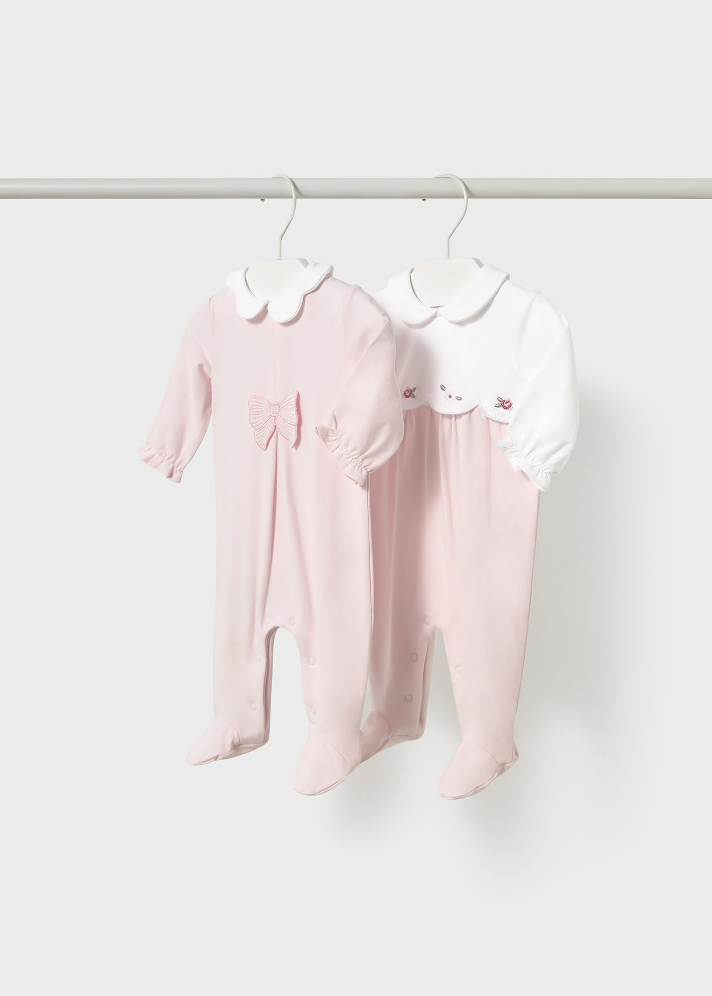 Set 2 pagliaccetti lunghi neonata