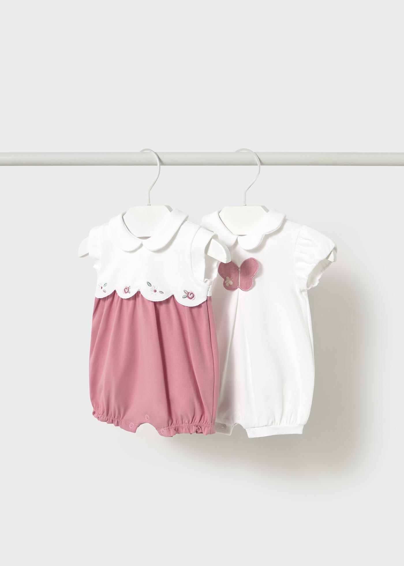 Newborn 2-Pack Collared Rompers