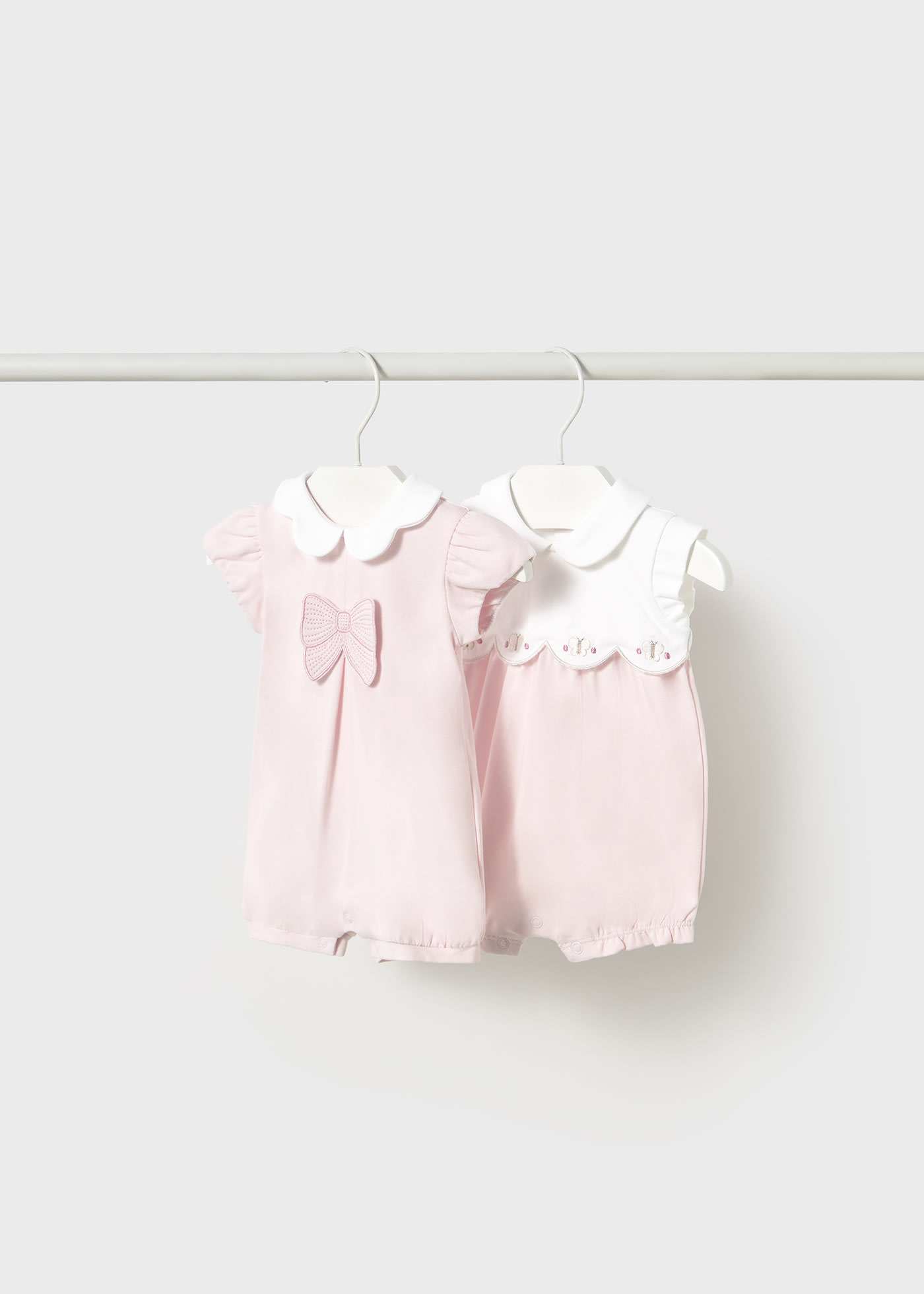 Newborn 2-Pack Collared Rompers