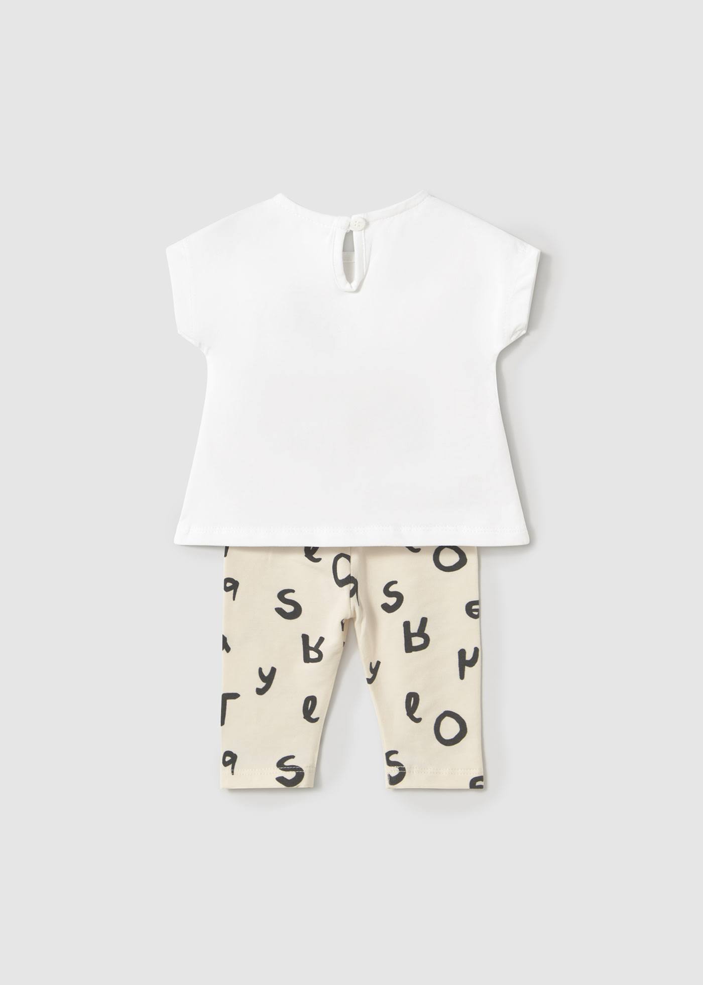Conjunto leggings e t-shirt recém nascida