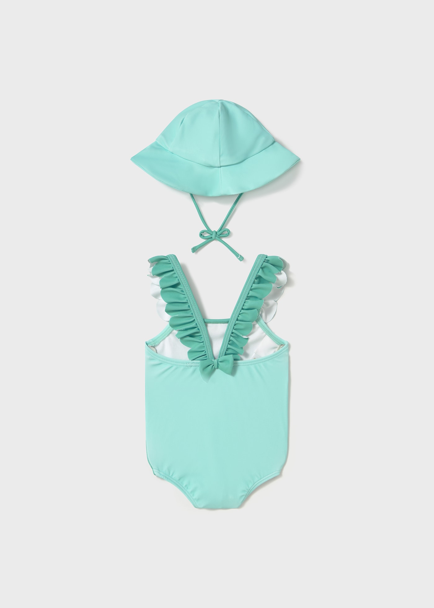 Bañador con gorro protección solar recién nacida