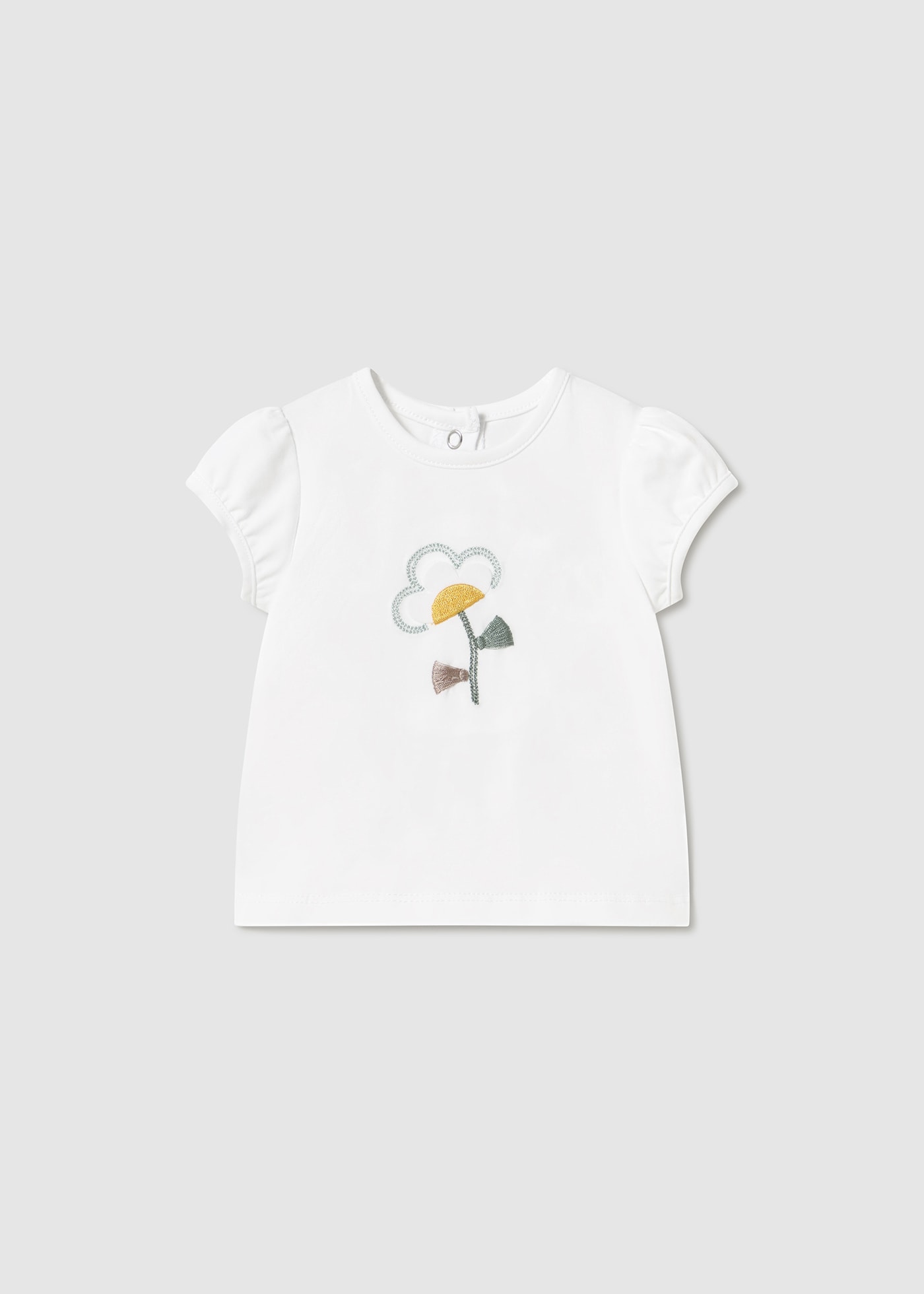 Survêtement avec t-shirt à fleurs nouveau-né