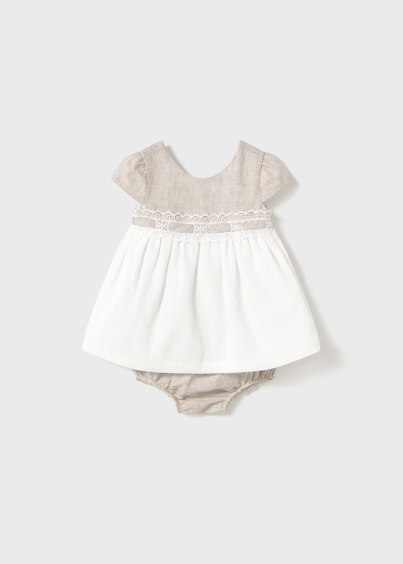 Rochie cu chilotei combinata ceremonie nou-nascut