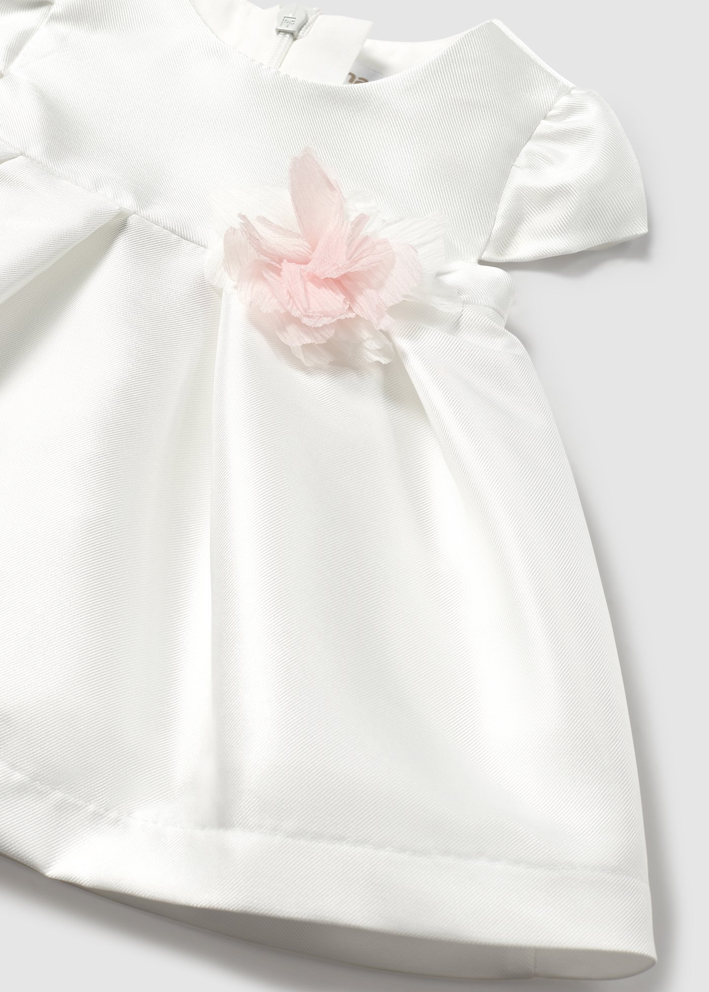Vestido com tapa fralda mikado recém nascida