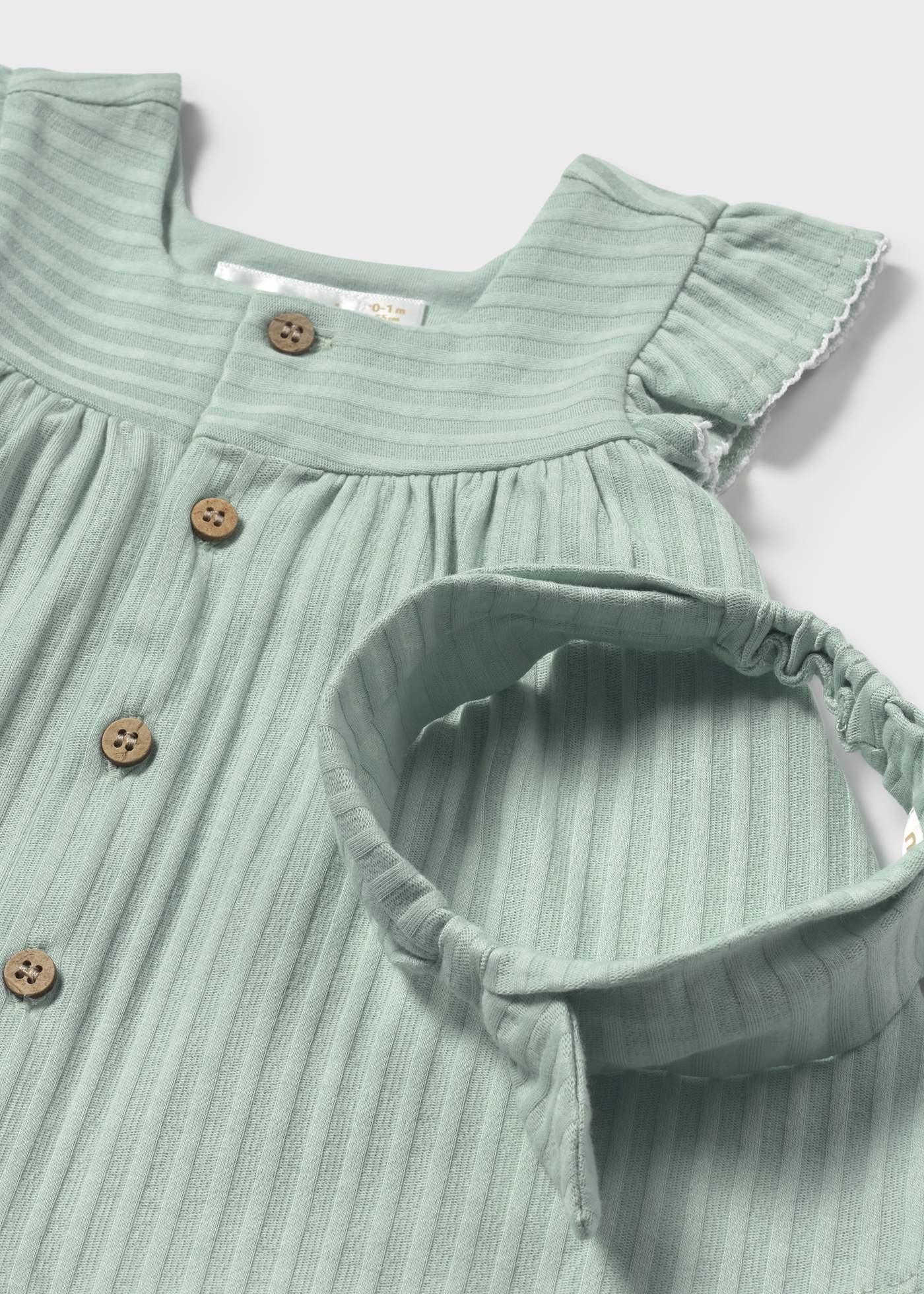 Newborn girl button down dress with headband