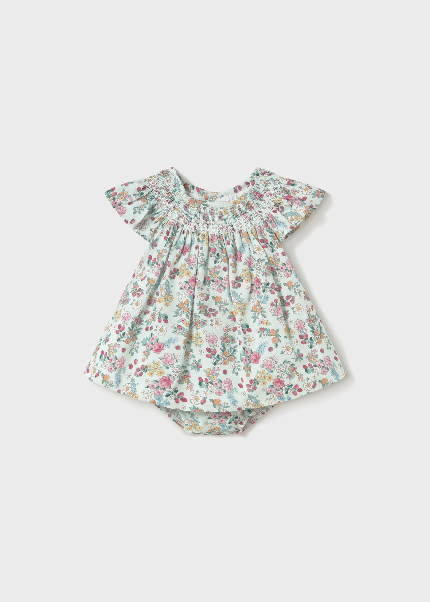 Robe à fleurs avec bloomer nouveau-né