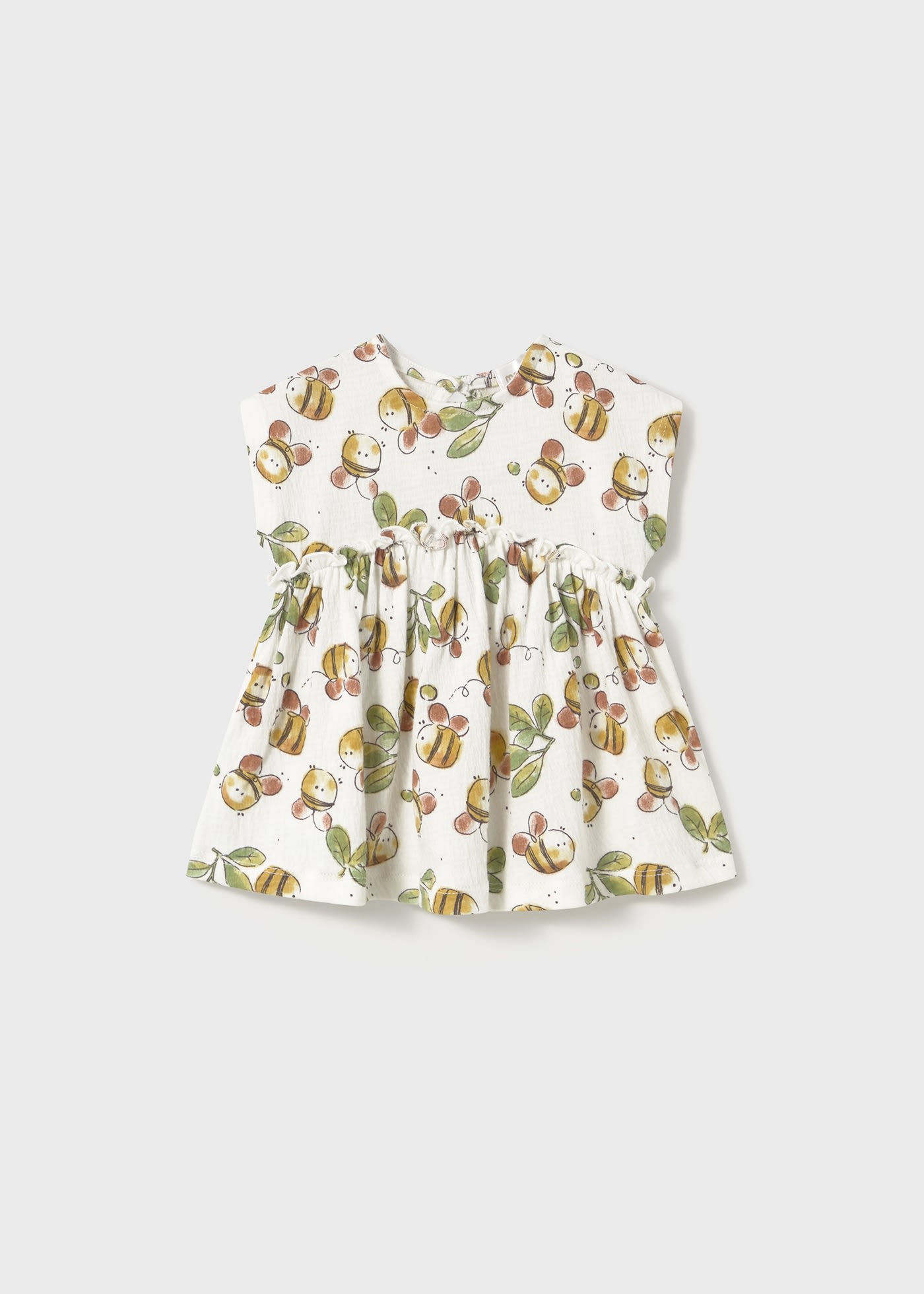 Newborn girl casual print dress